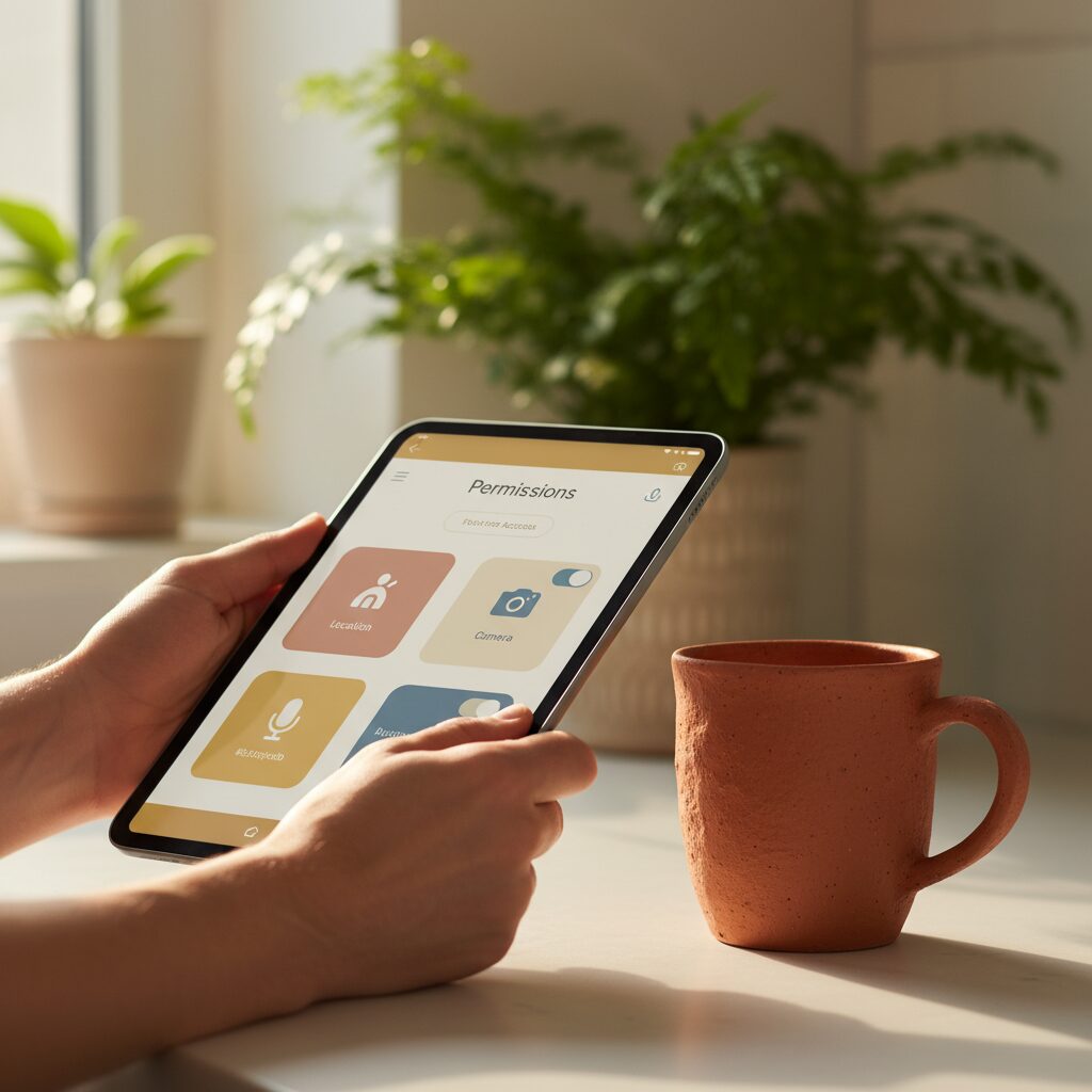 Multigenerational family discussing tech habits—modeling future AI transparency