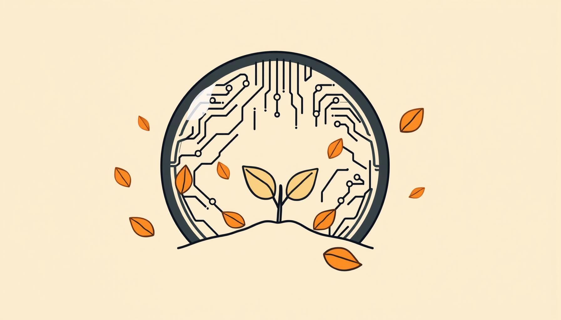 Criança com livros e elementos digitais representando IA