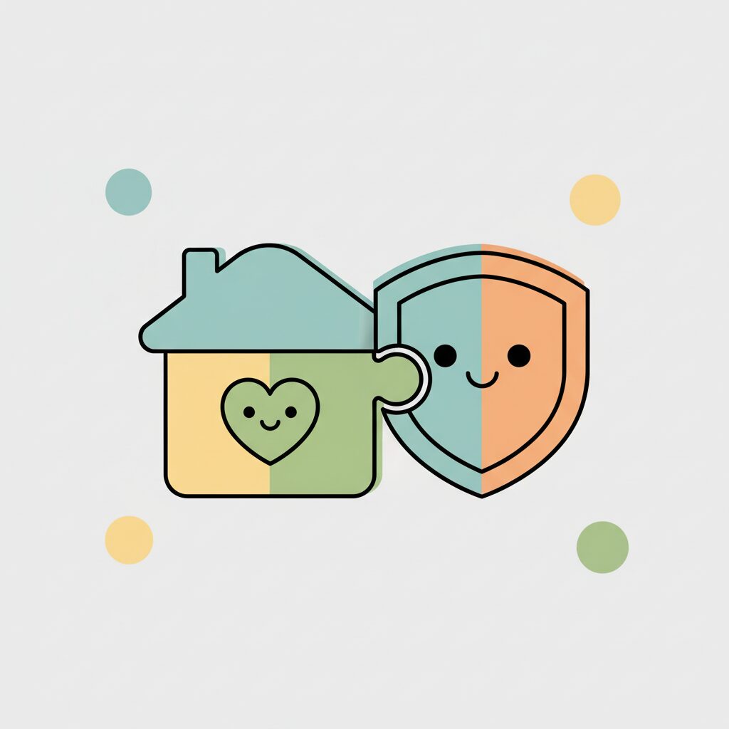 親子の役割分担イラスト AWS共有責任モデルとの類似点