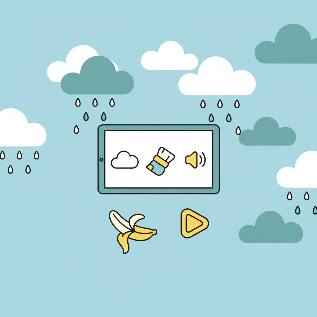 Familia creando proyectos de video con tecnología IA