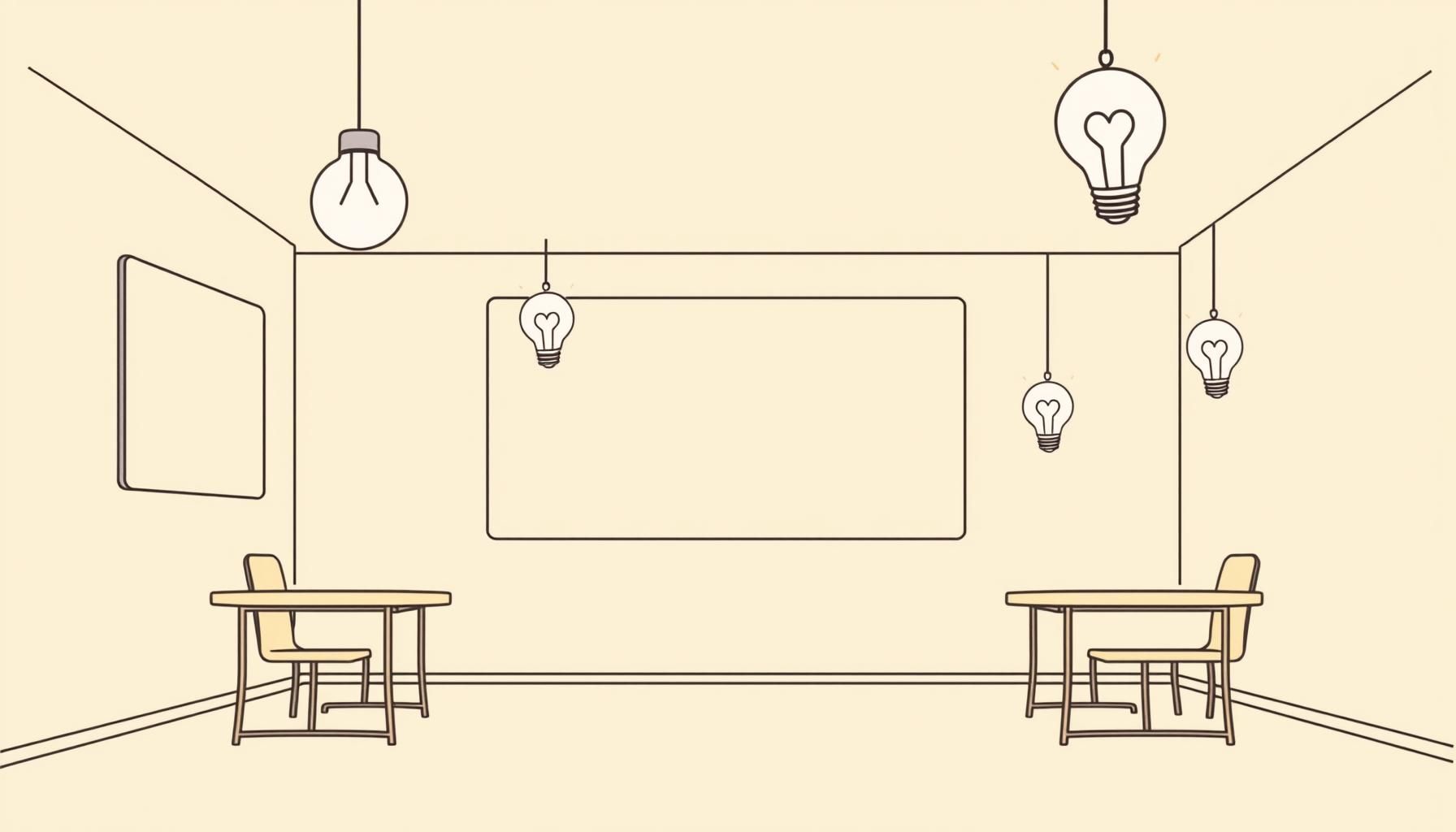 professora sorridente com alunos em sala de aula moderna