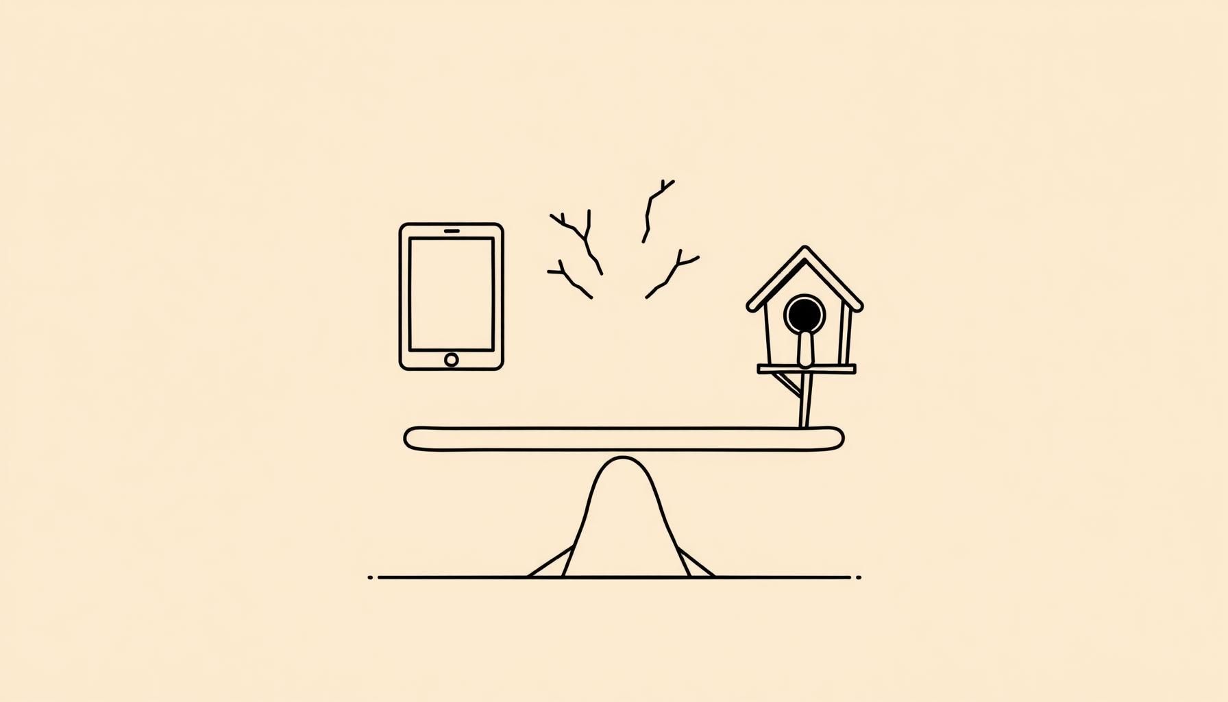 família brincando ao ar livre após tempo de tela equilibrado