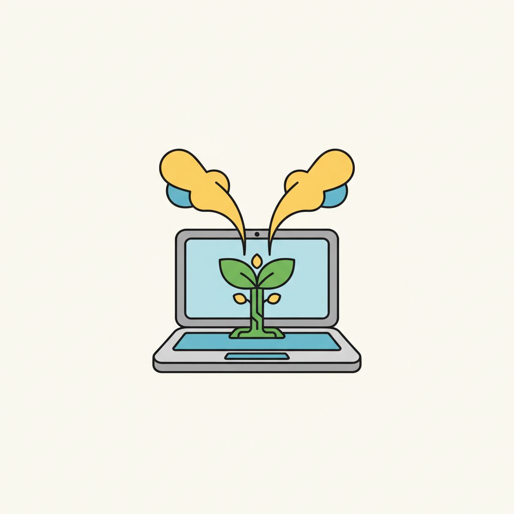 enfant créant un projet d'animation avec un outil d'IA