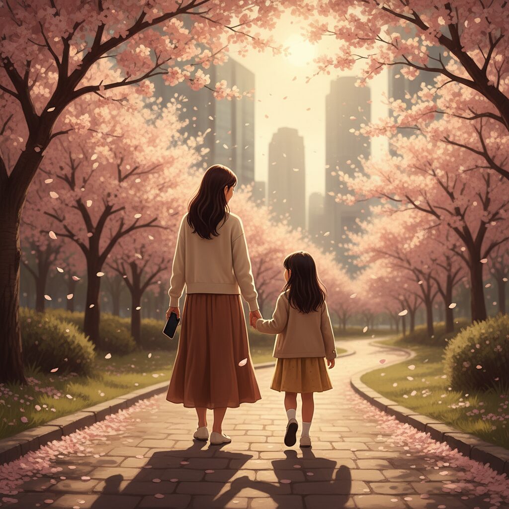 مغامرة عائلية مع جهاز لوحي في الطبيعة