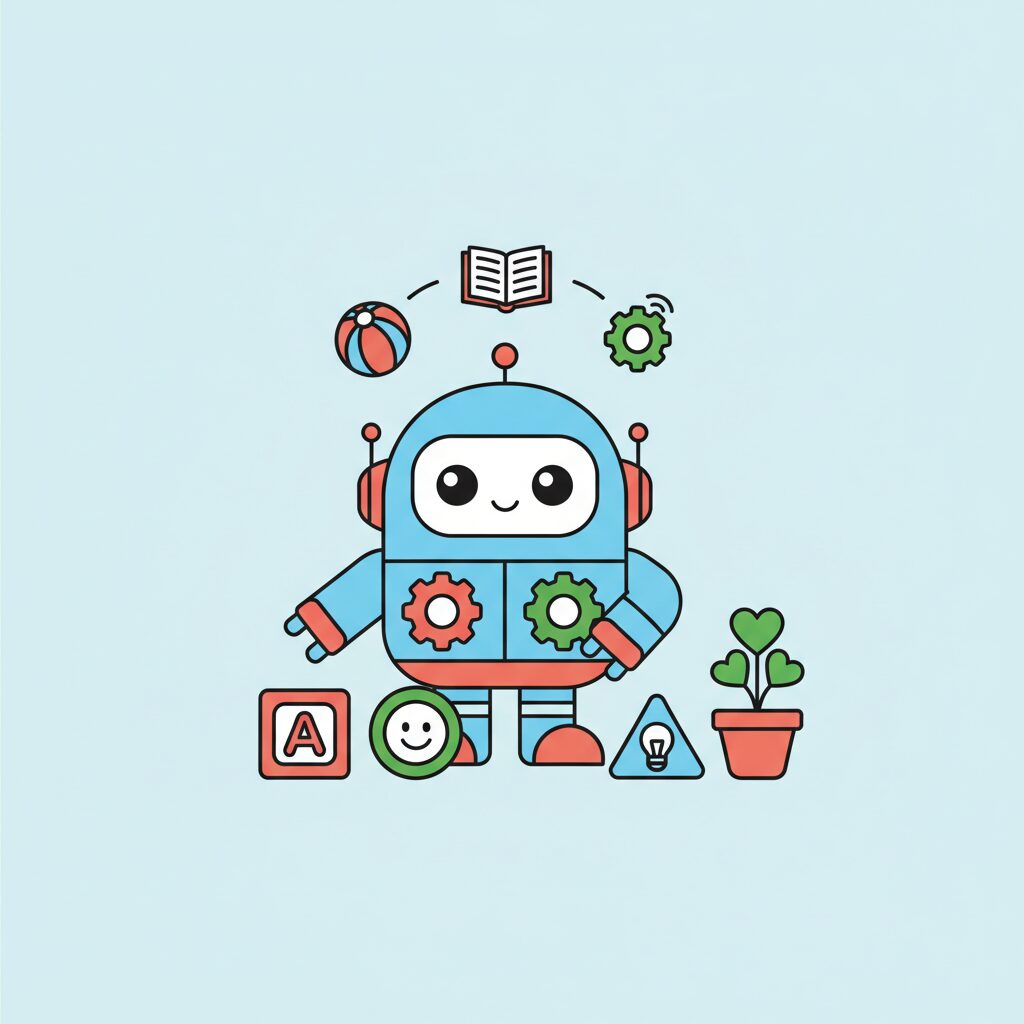 Anak berinteraksi dengan teknologi