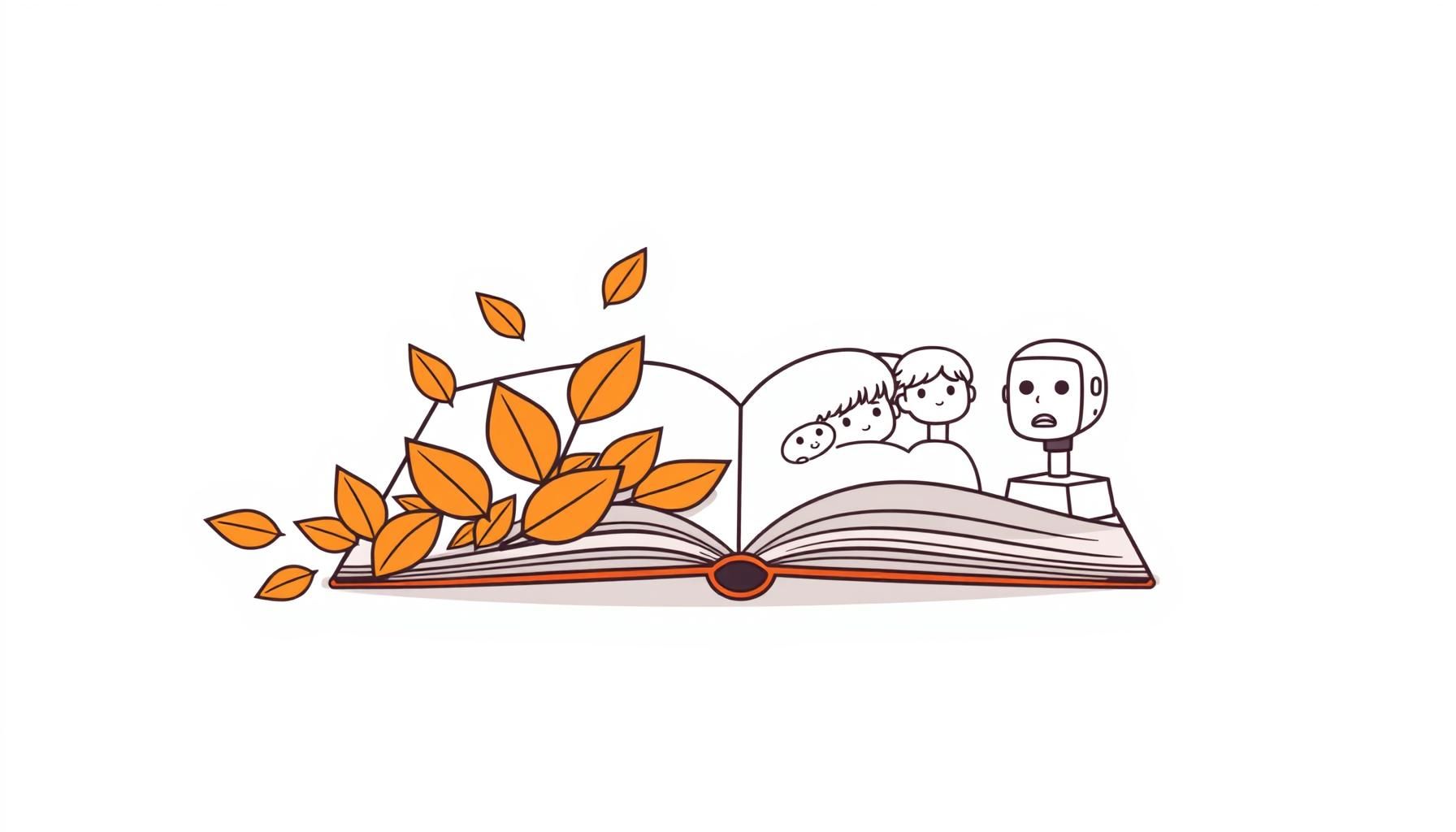 親子で図書館の本棚をのぞき込む様子