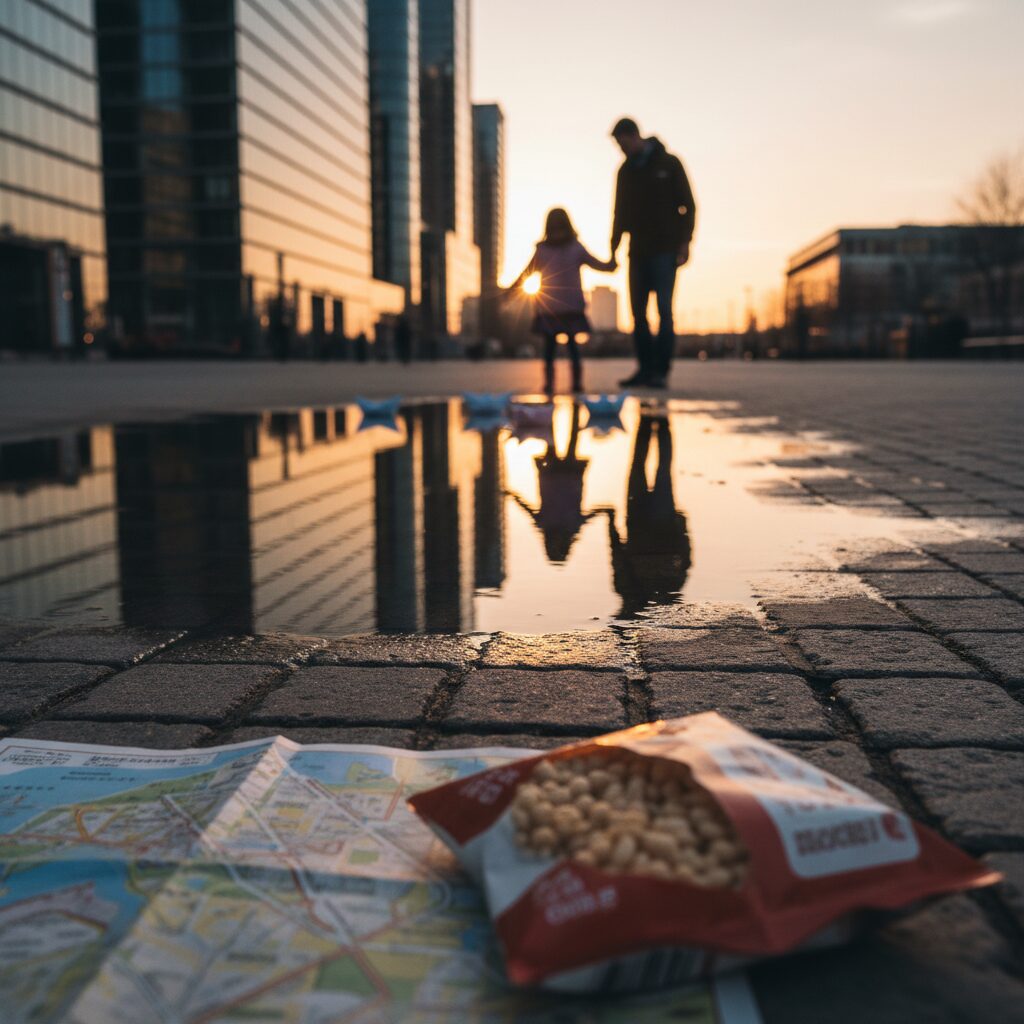 Keluarga menikmati kebersamaan di alam terbuka