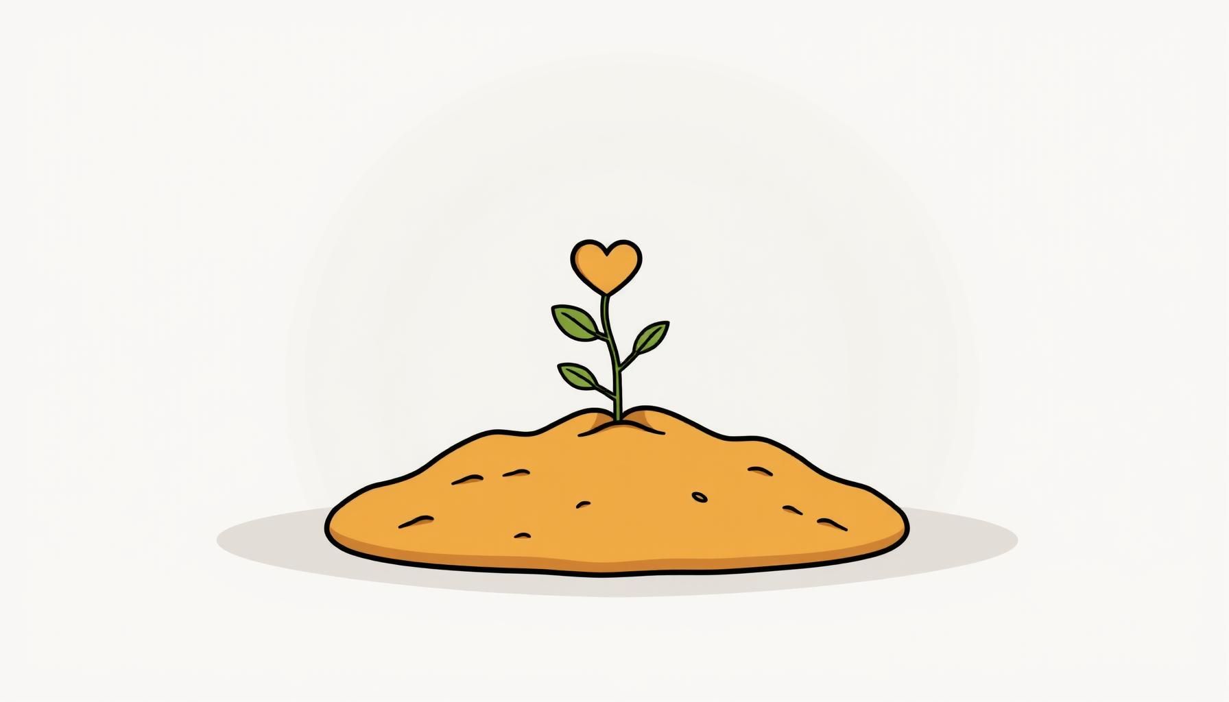 Ilustrasi pohon mengambil akar kuat