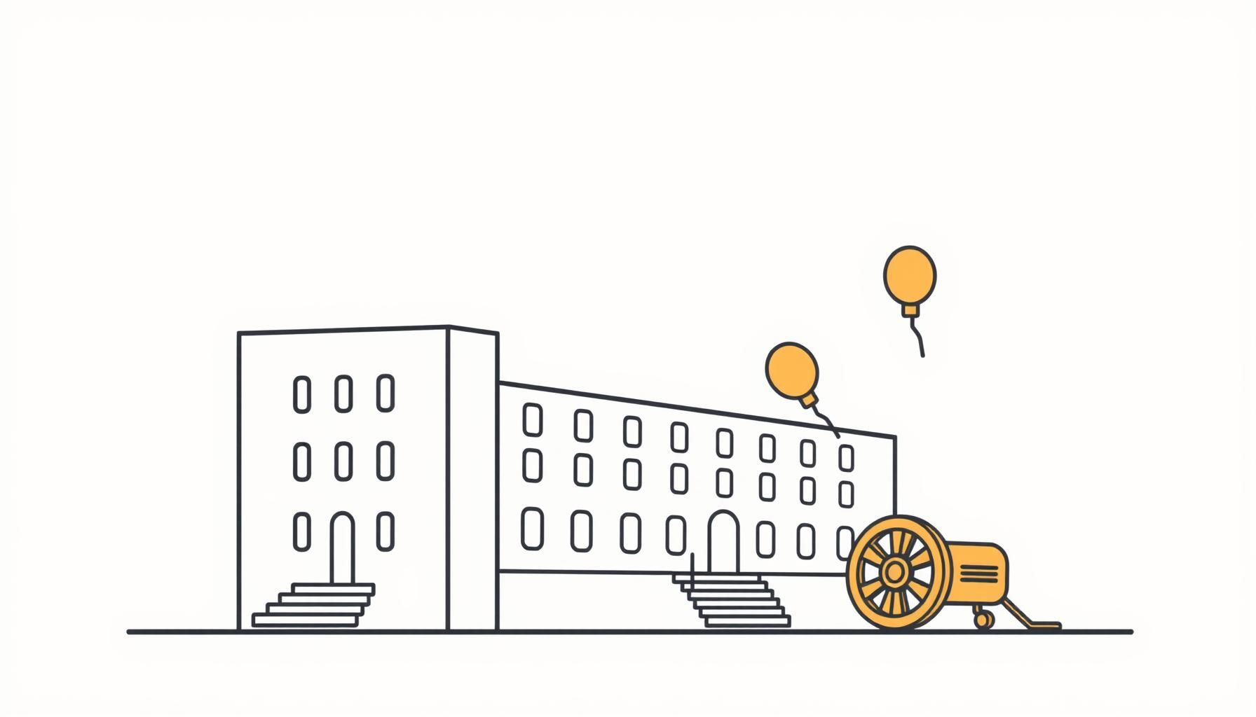 Ilustrasi AI di ruang kelas universitas