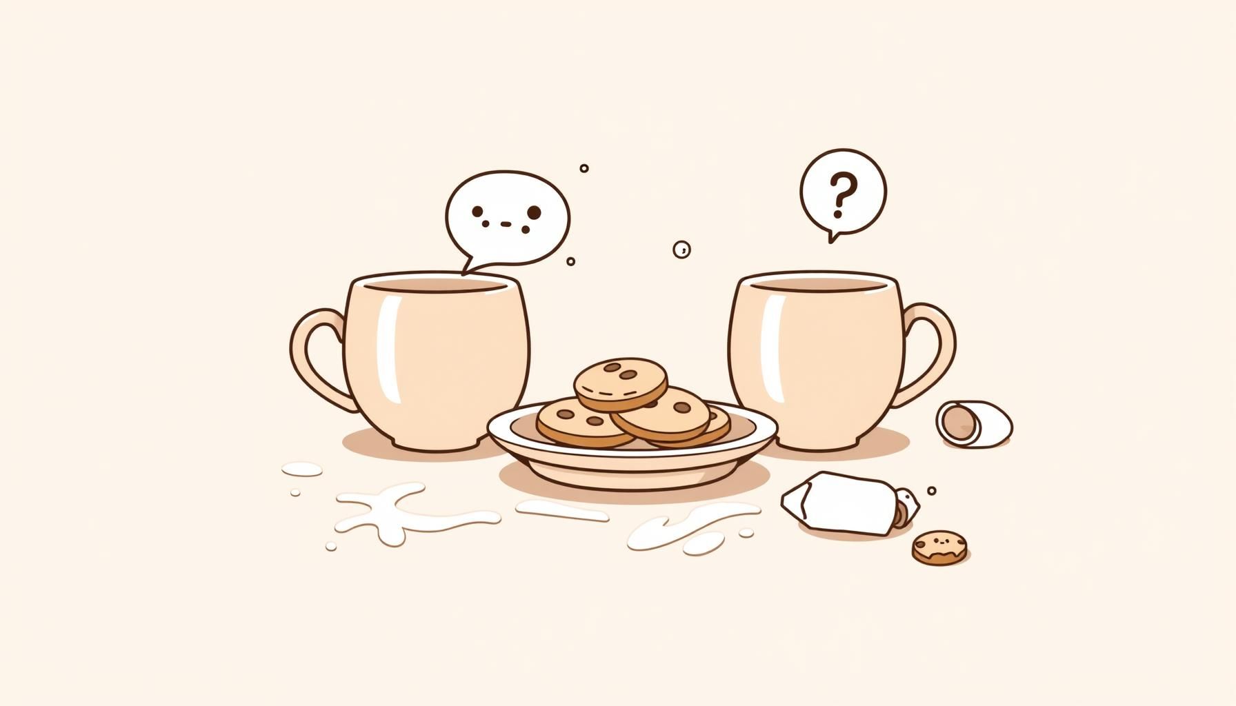 Niña observando dos vasos de jugo como si fueran objetos de negociación