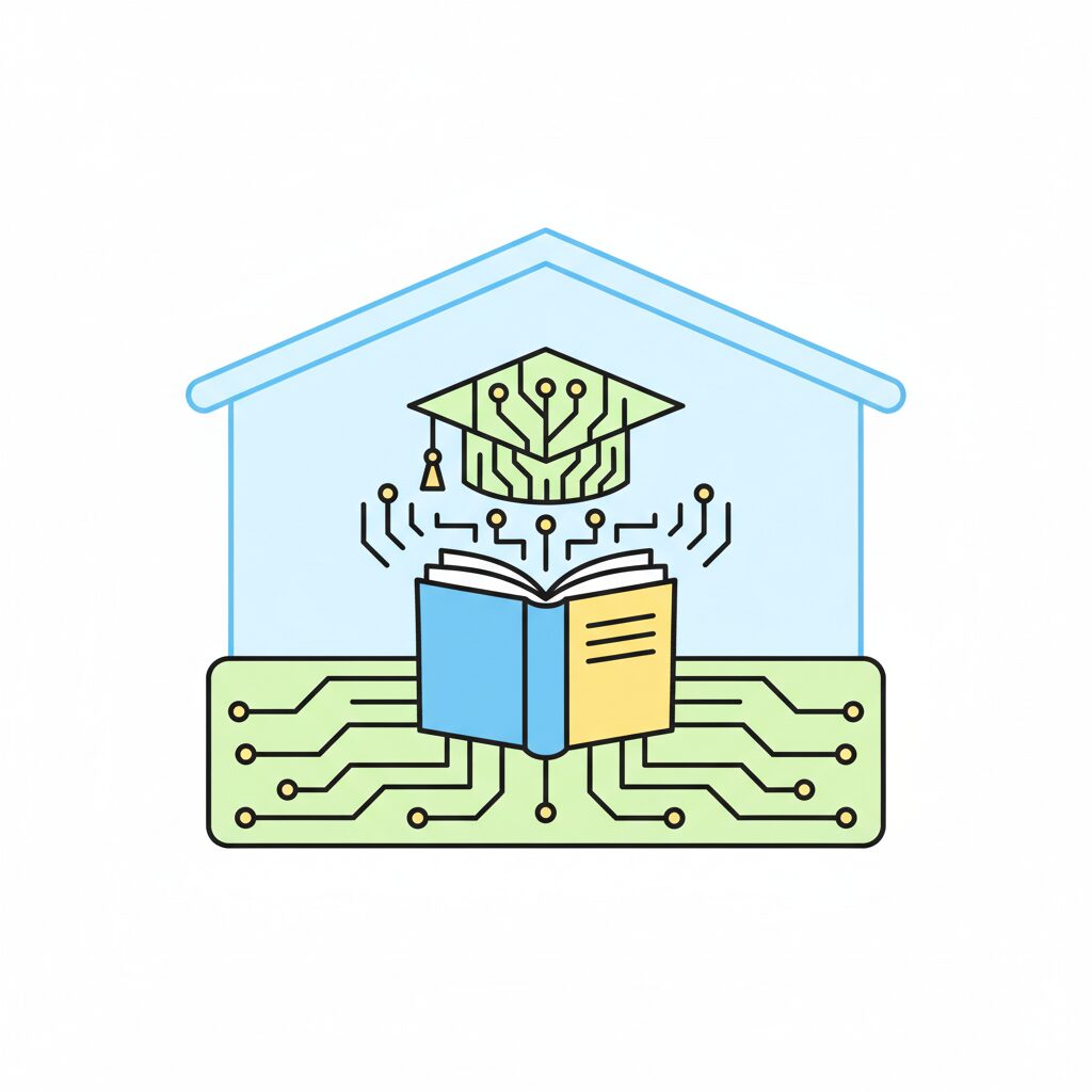 Estudiantes de derecho discutiendo casos con tecnología de IA