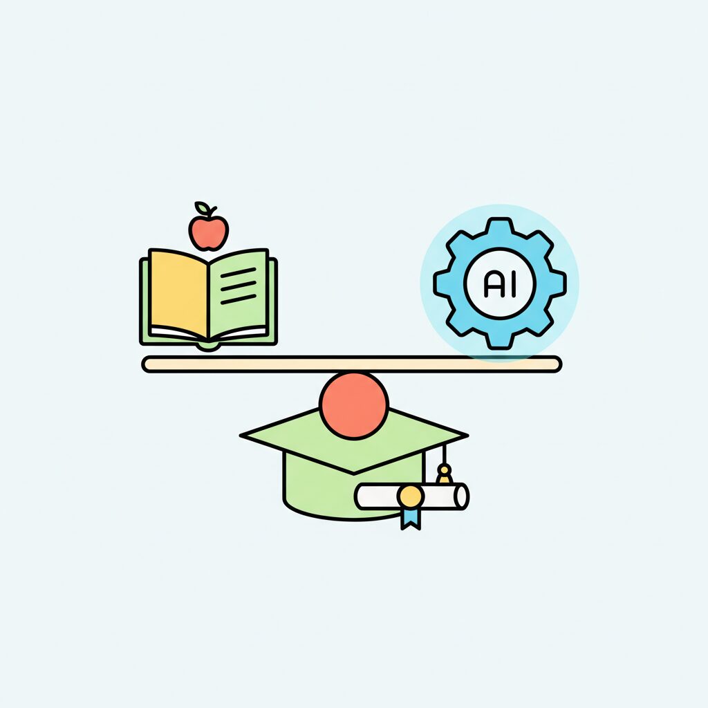 Profesor universitario utilizando herramientas de IA en el aula