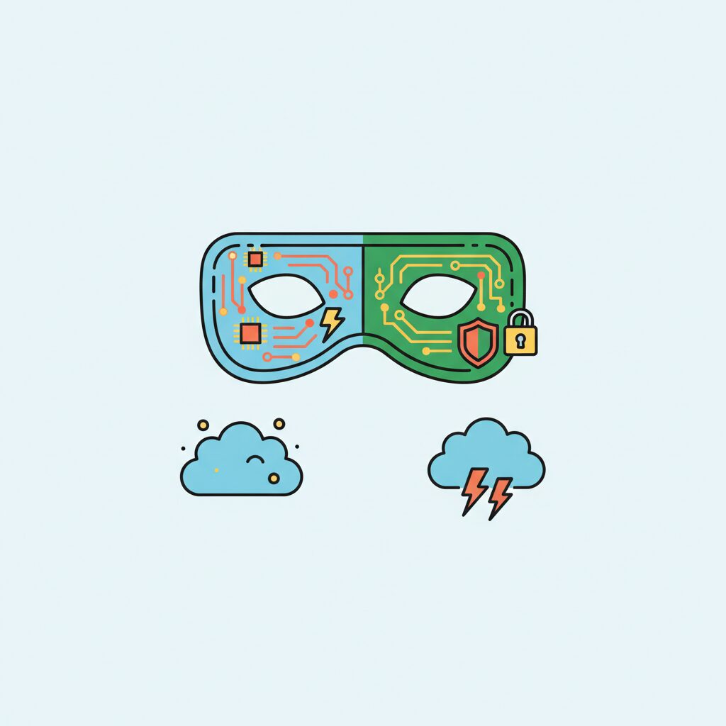 倫理的配慮を示すテクノロジーイメージ