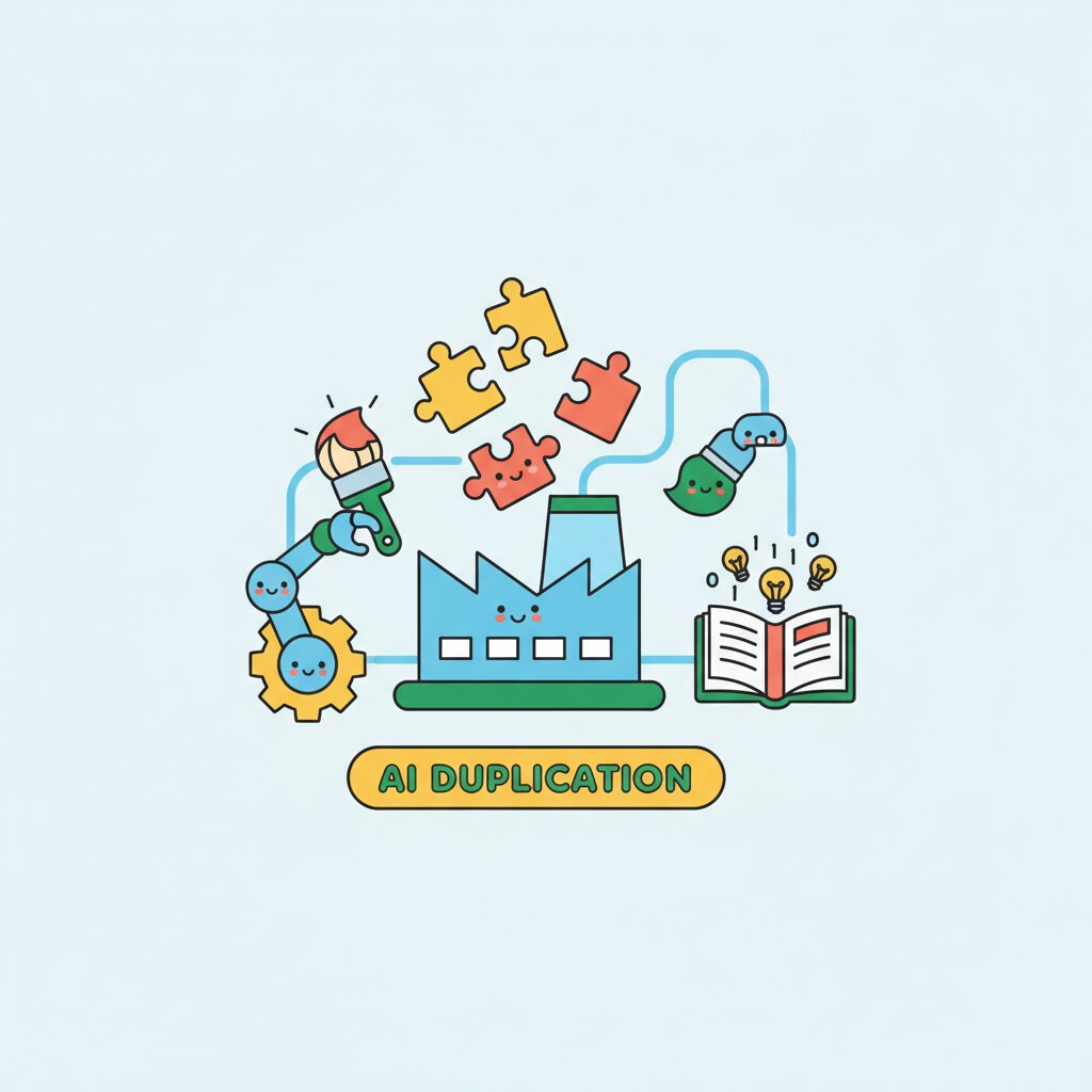 生産性向上を示すデジタルツインイメージ