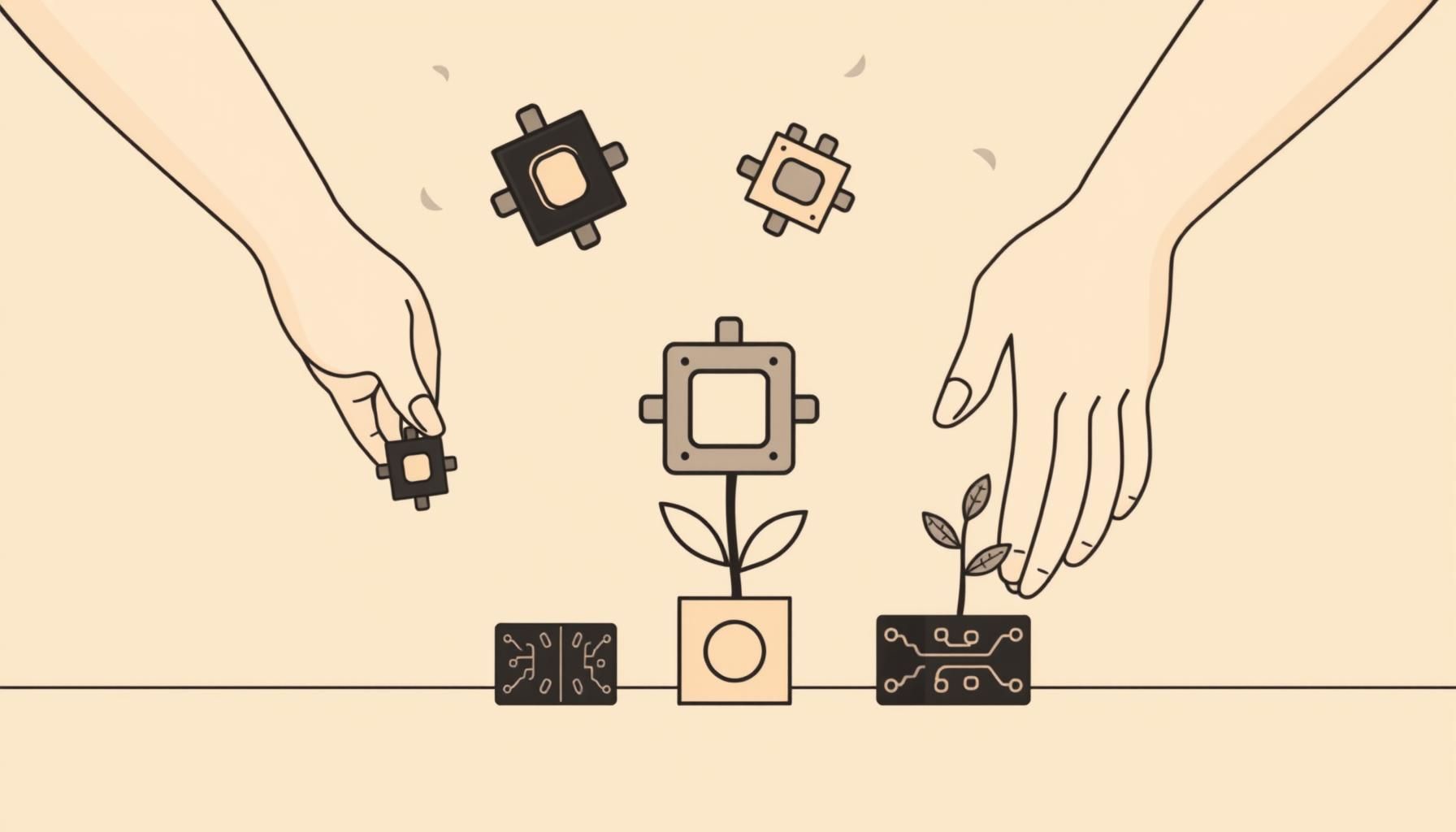 anak belajar dengan alat AI secara kreatif