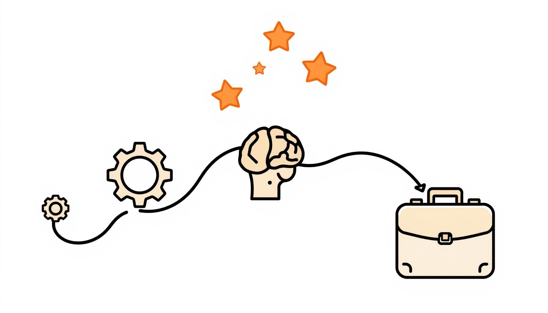 ilustração de novas profissões surgindo com IA