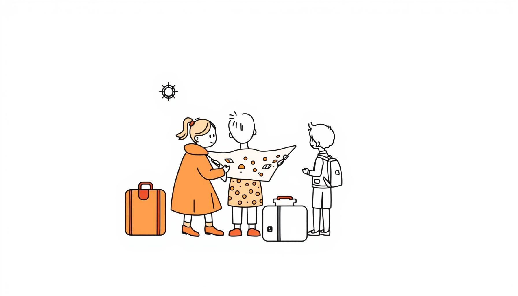 Family planning a trip together