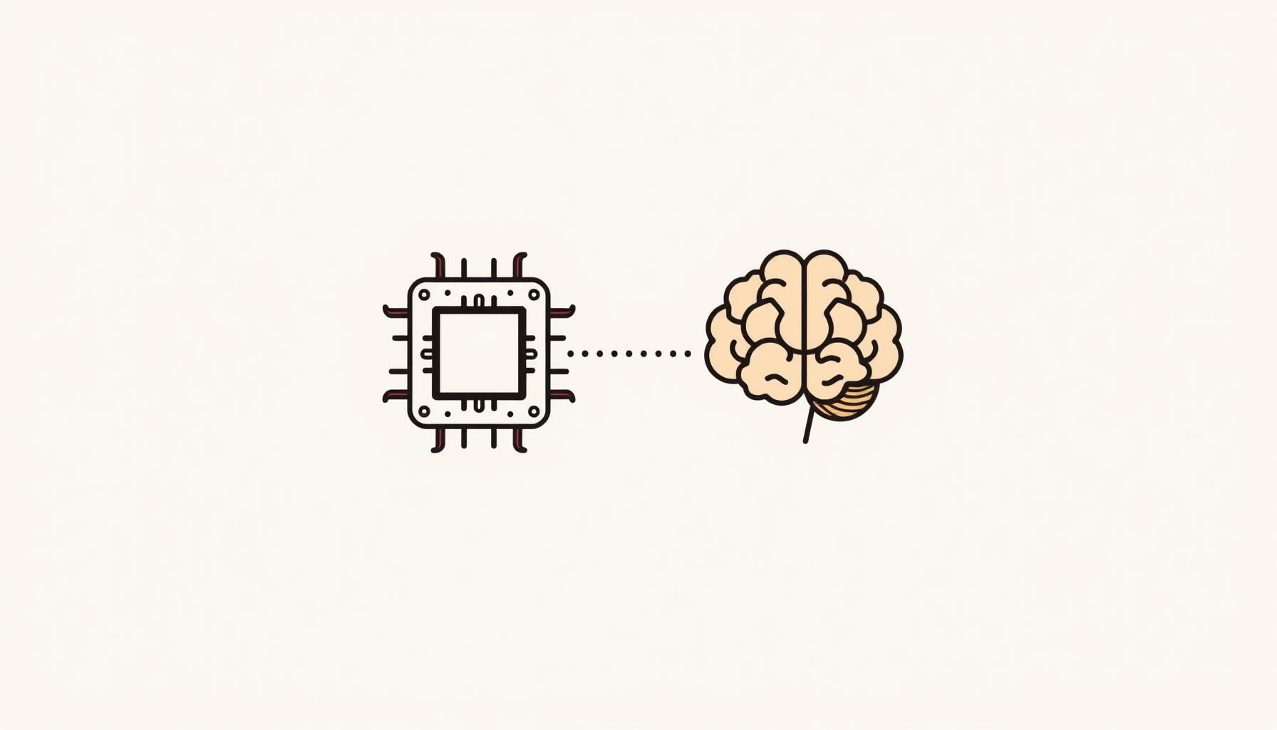 AIと自然な知性の相互作用のイメージ図