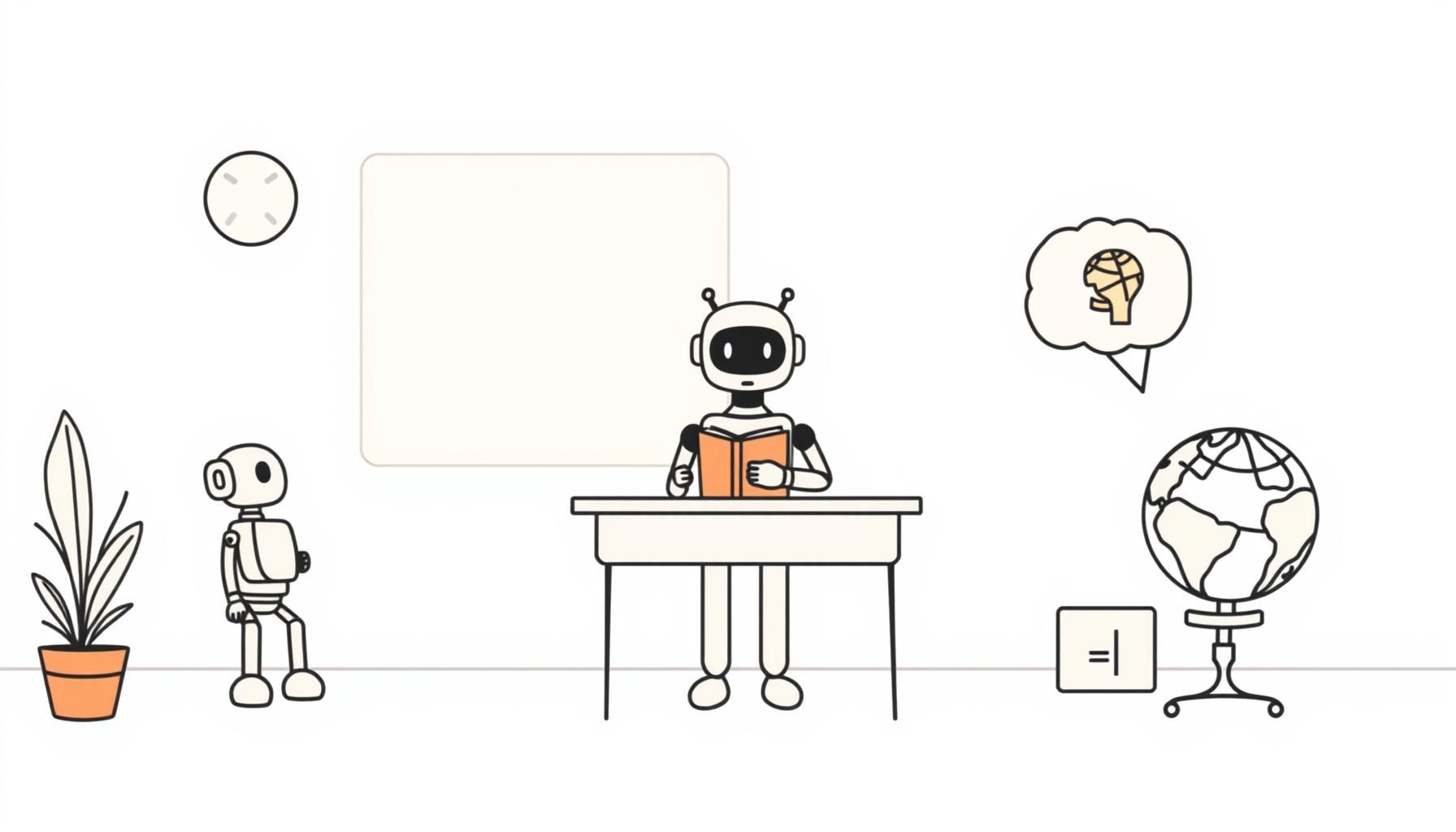 아이들이 AI 도구와 상호작용하는 모습