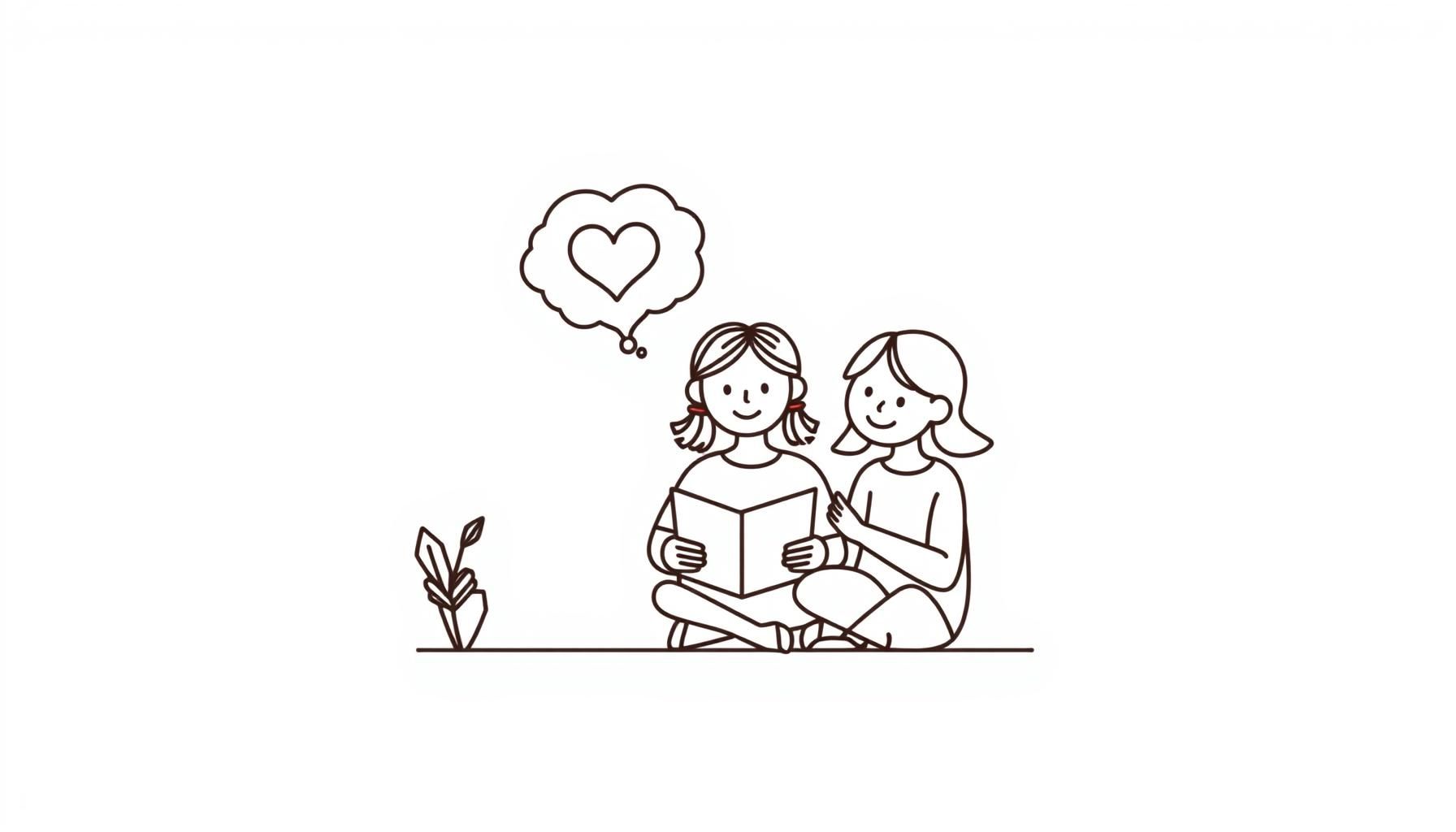 부모와 아이가 함께 학습하는 모습