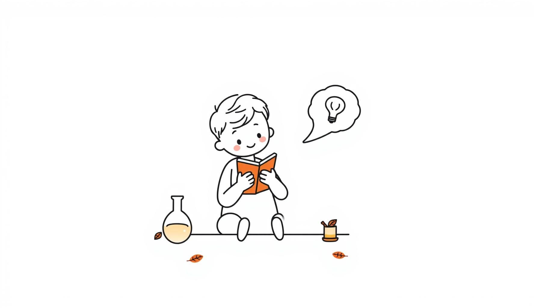 Child conducting a science experiment