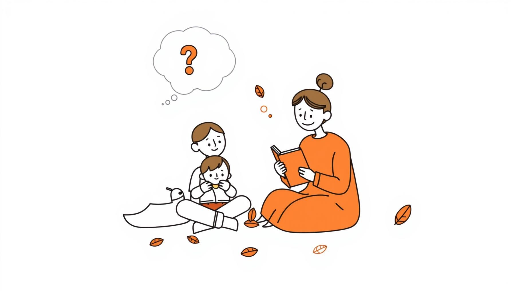 Family studying together