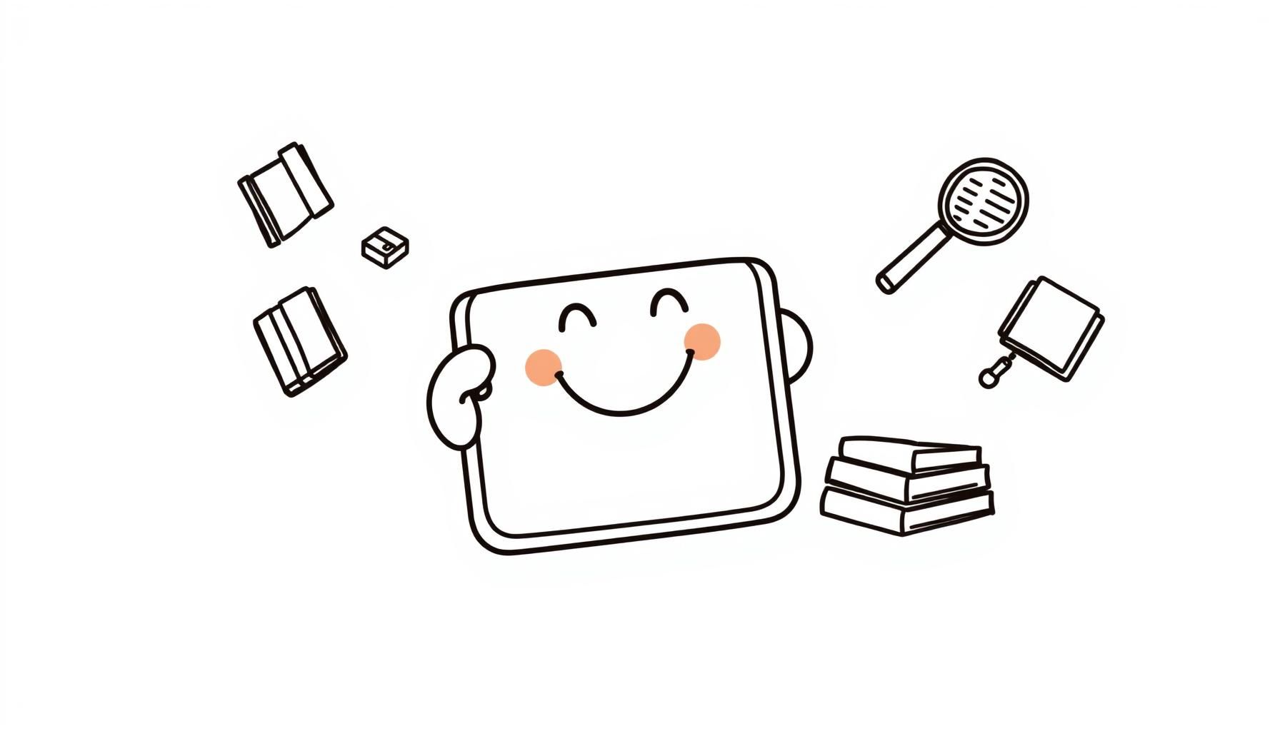 Child using an educational app