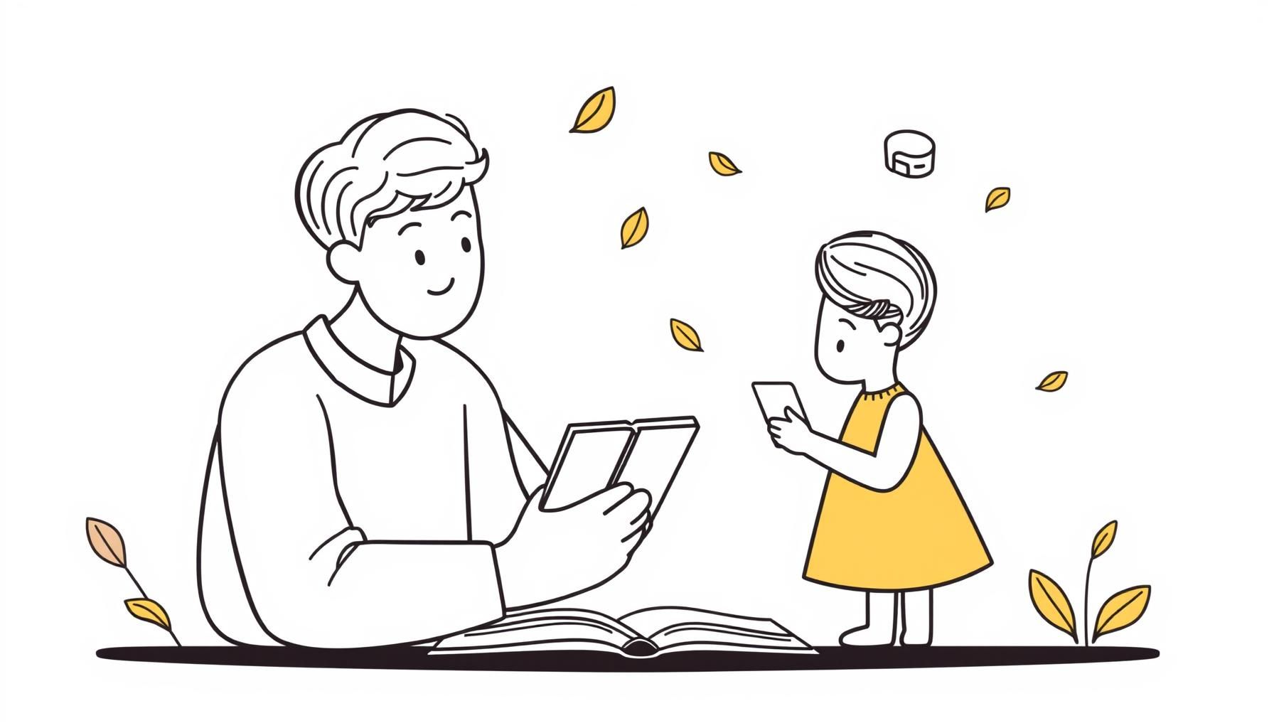 子どもがAIを使って学習する様子