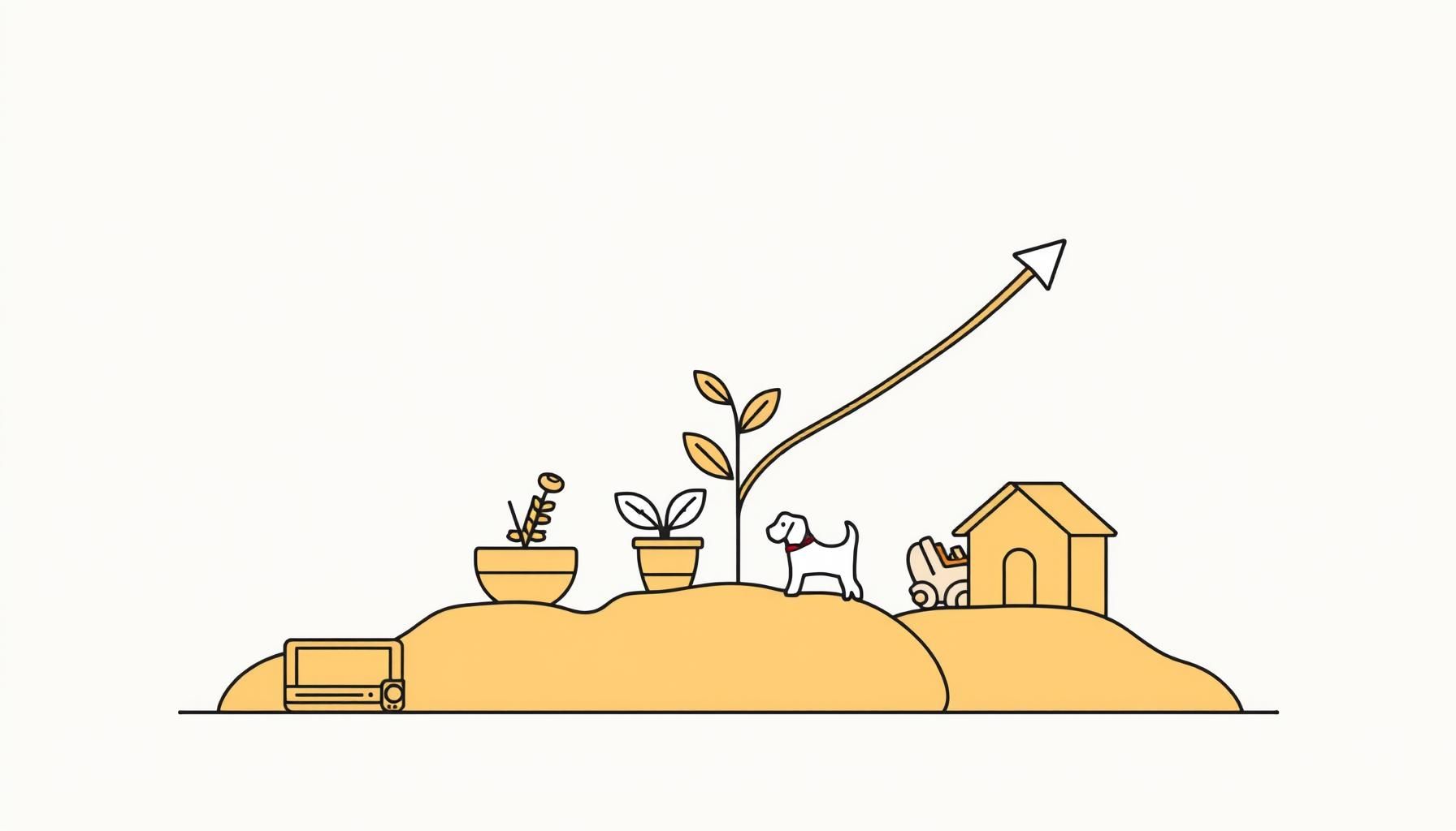 明るい色調で未来を感じさせるAIビジネスのイメージ