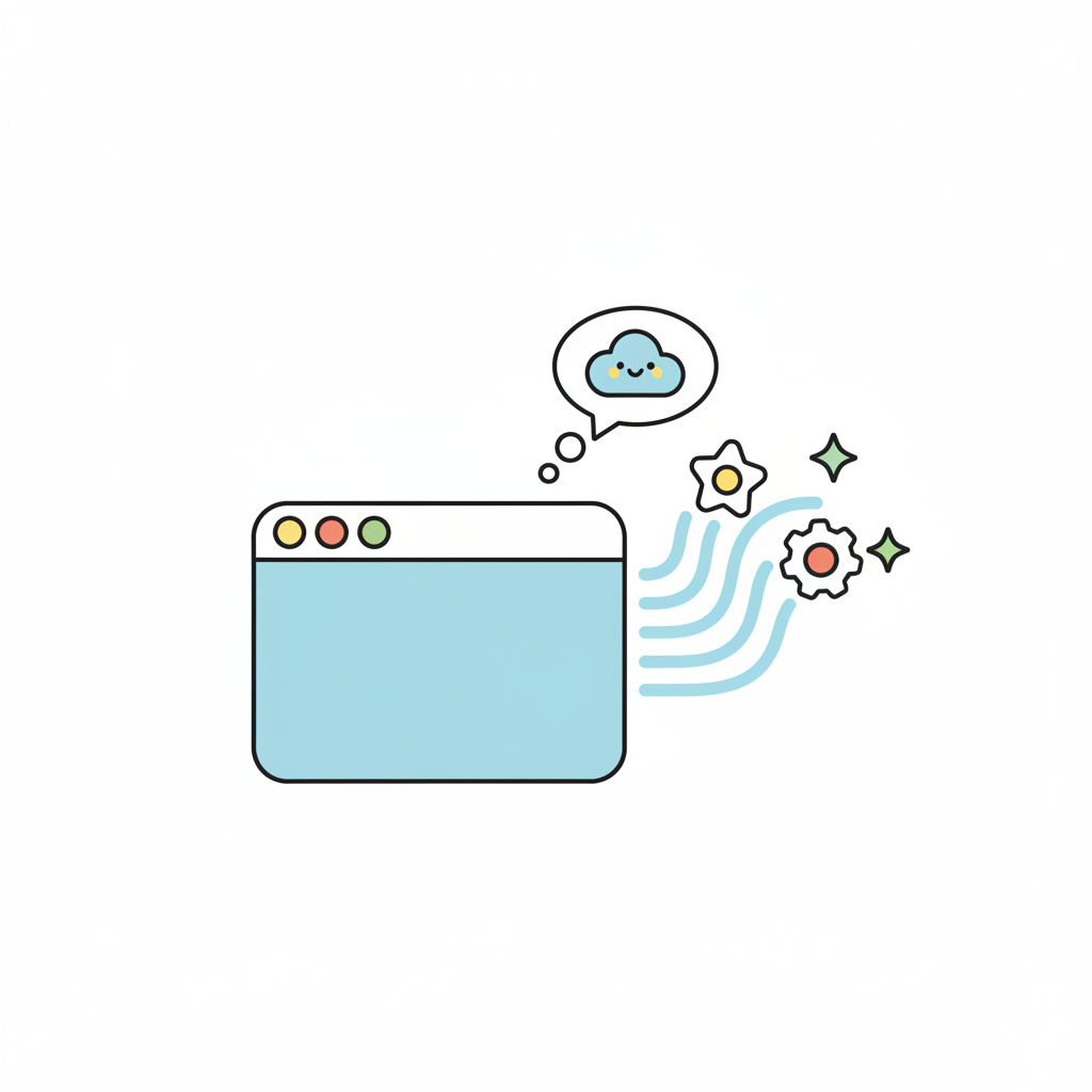 親子でAIブラウザを操作する様子 明るい室内で笑顔