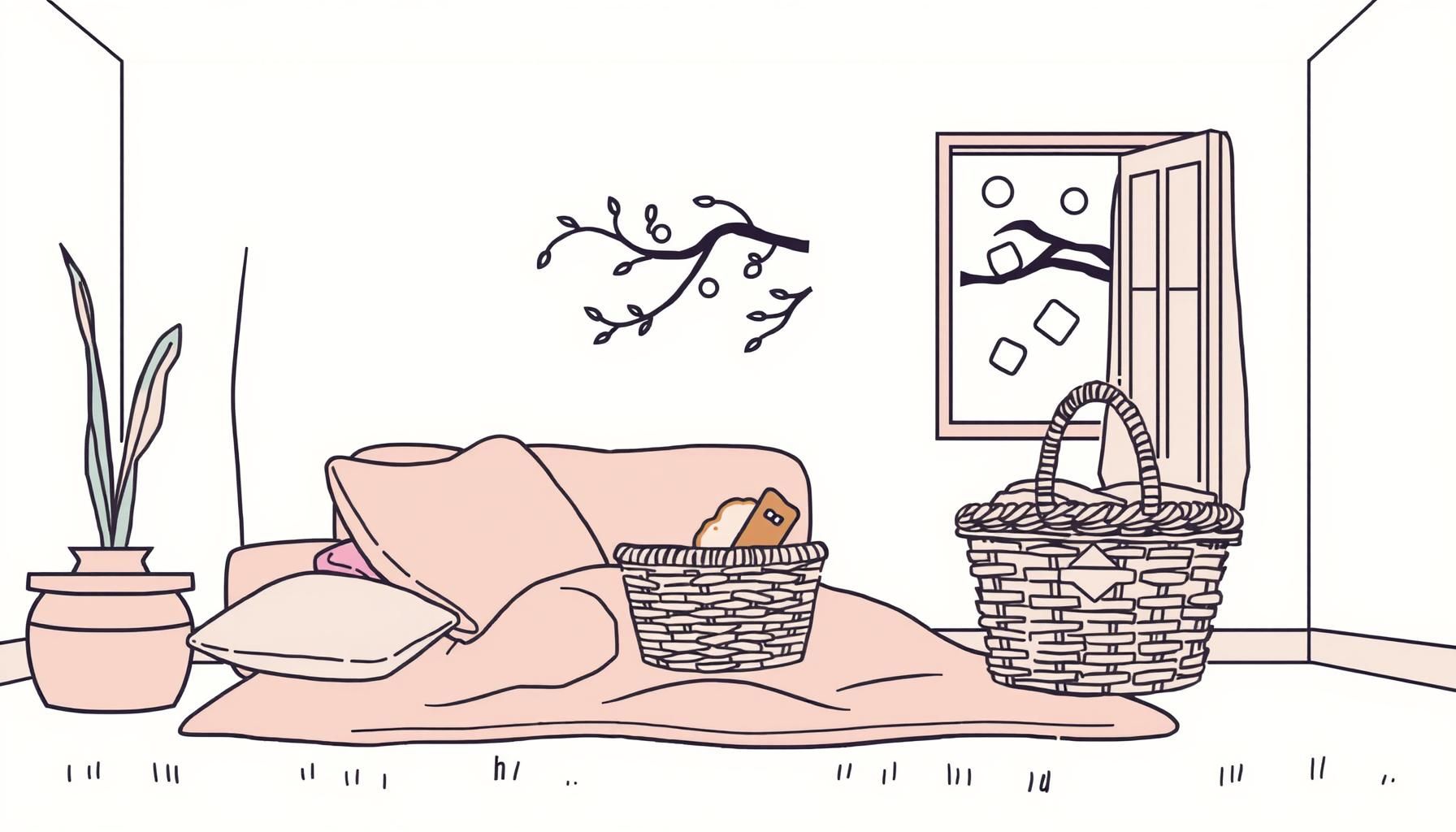 Familia disfrutando de un picnic temático de ciencia al aire libre