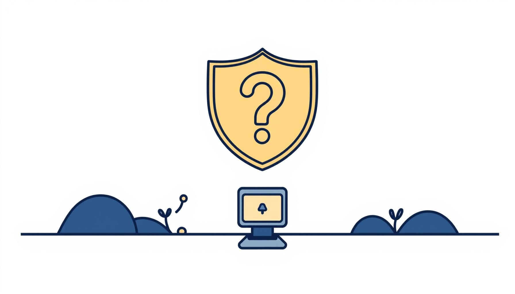 デジタル時代の注意と安心を象徴するイメージ