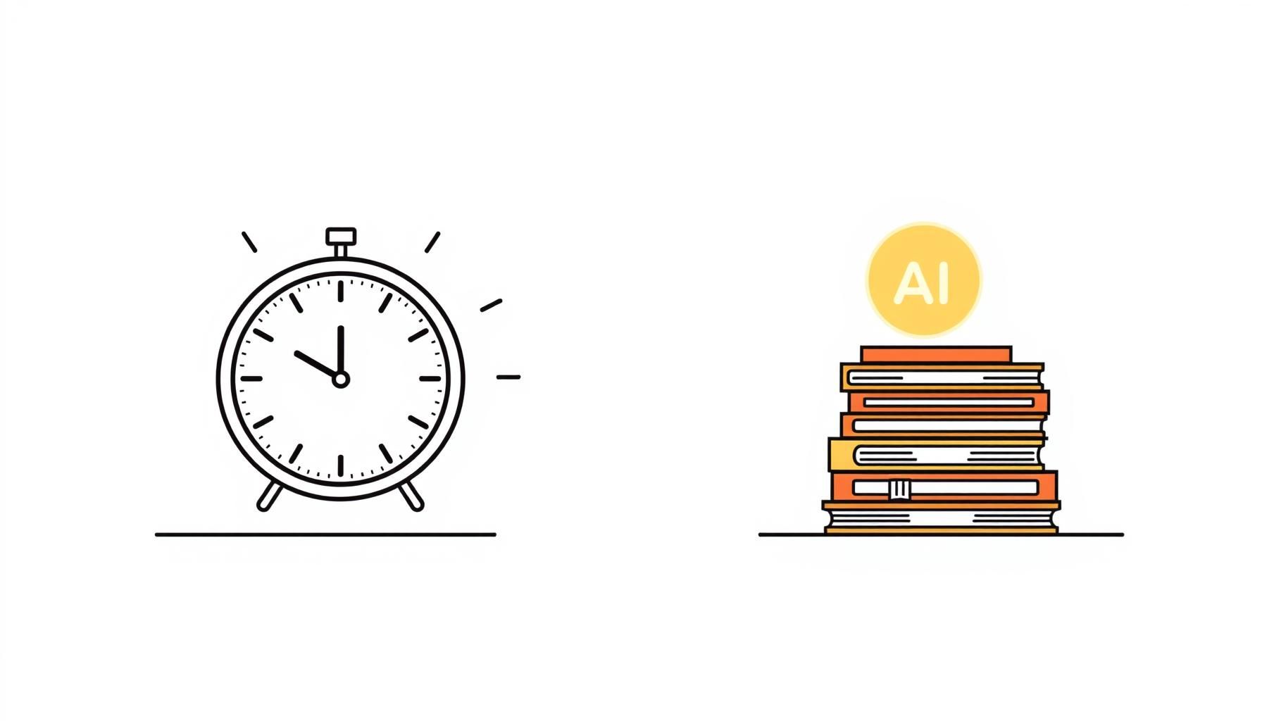 طفل يستخدم جهاز لوحي مع شاشة تعرض رموز الذكاء الاصطناعي