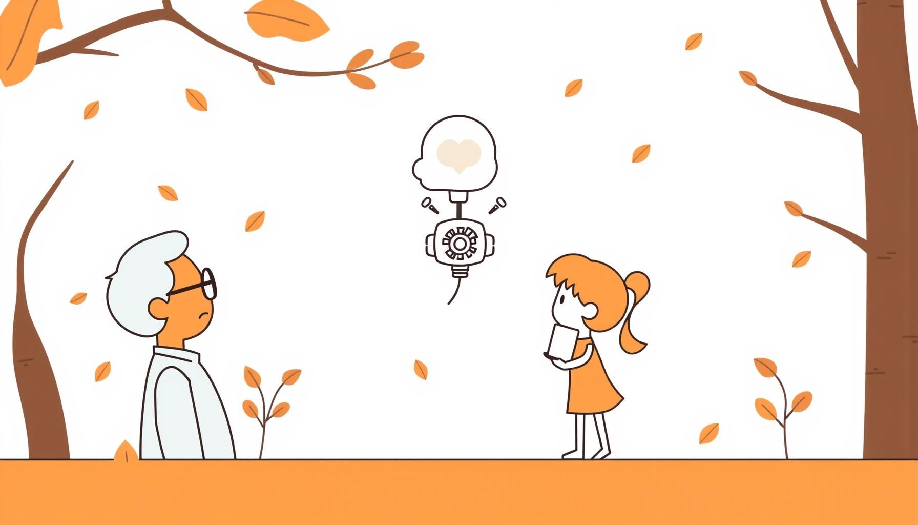 avós sorrindo em aula de tecnologia