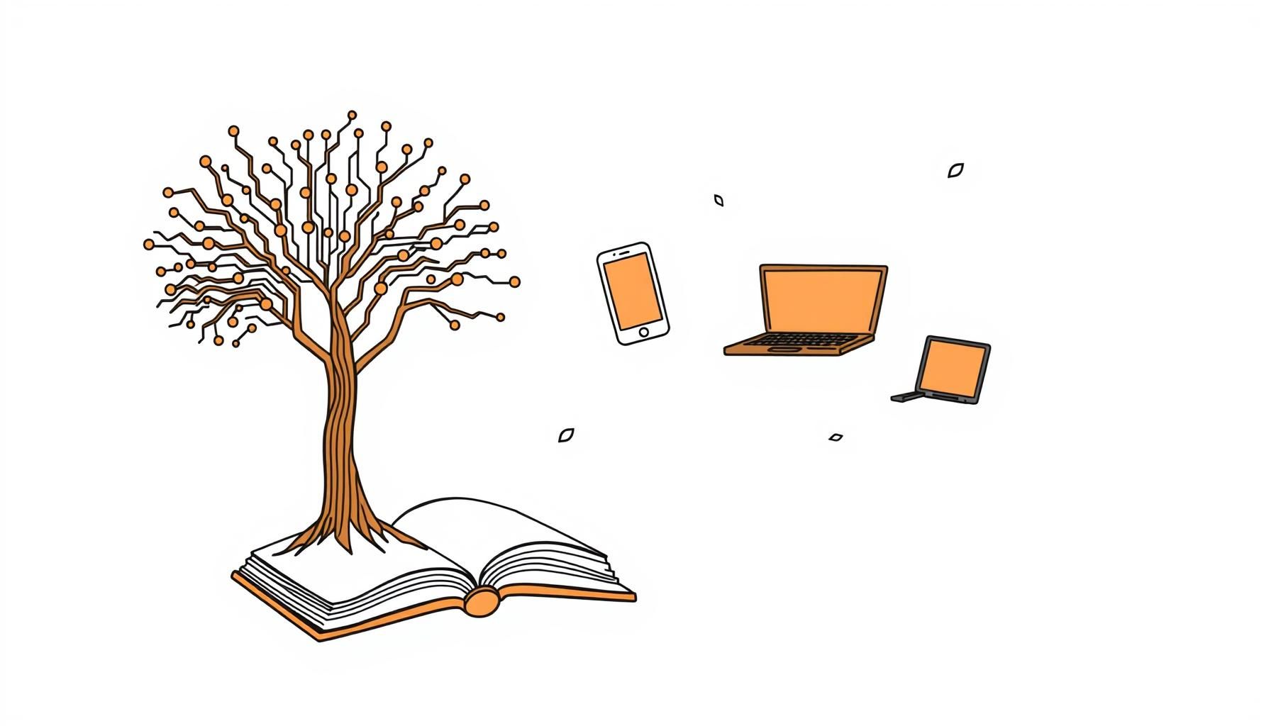 criança usando tablet com atenção