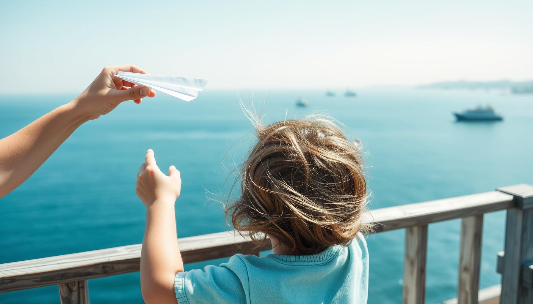 晴れた公園で遊ぶ家族