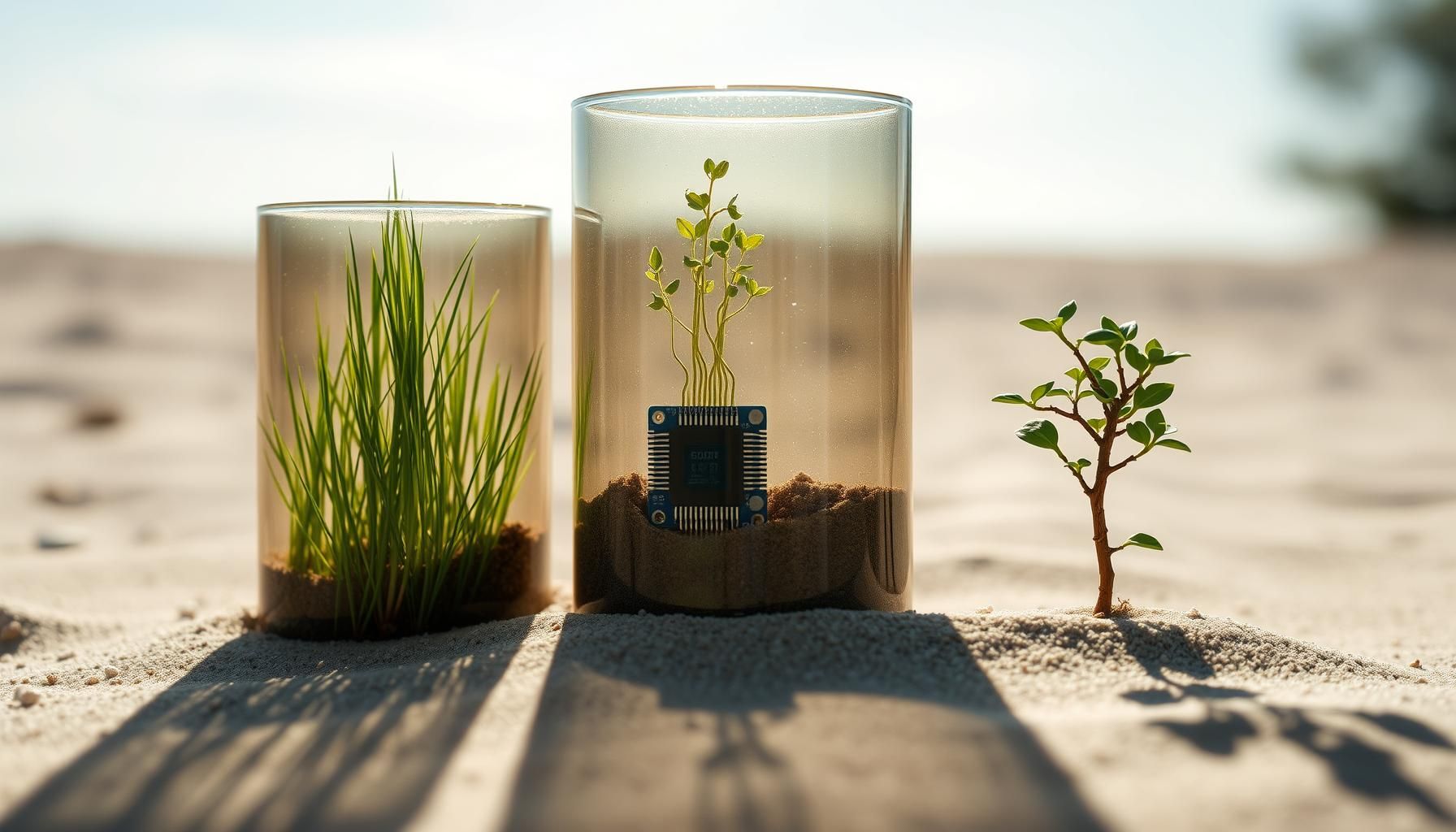 Familia investigando árboles con tablet y cuaderno