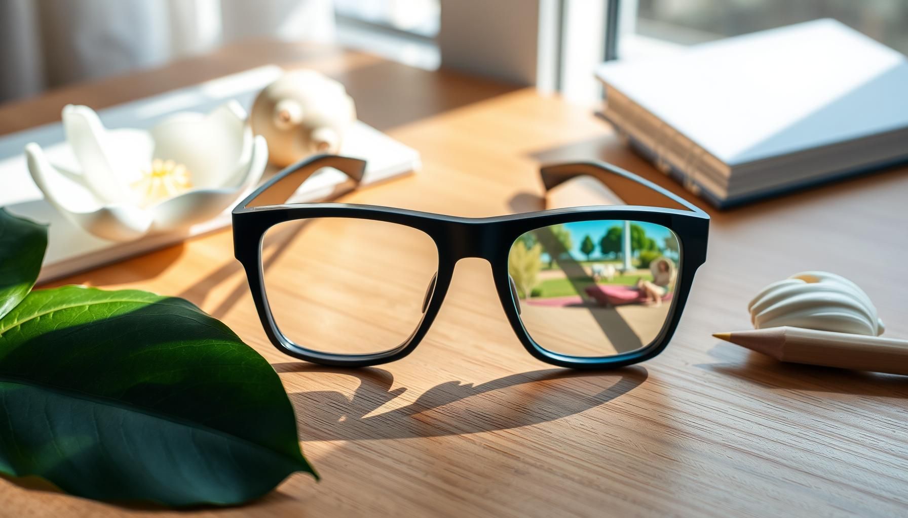 Gafas mostrando hologramas del sistema solar