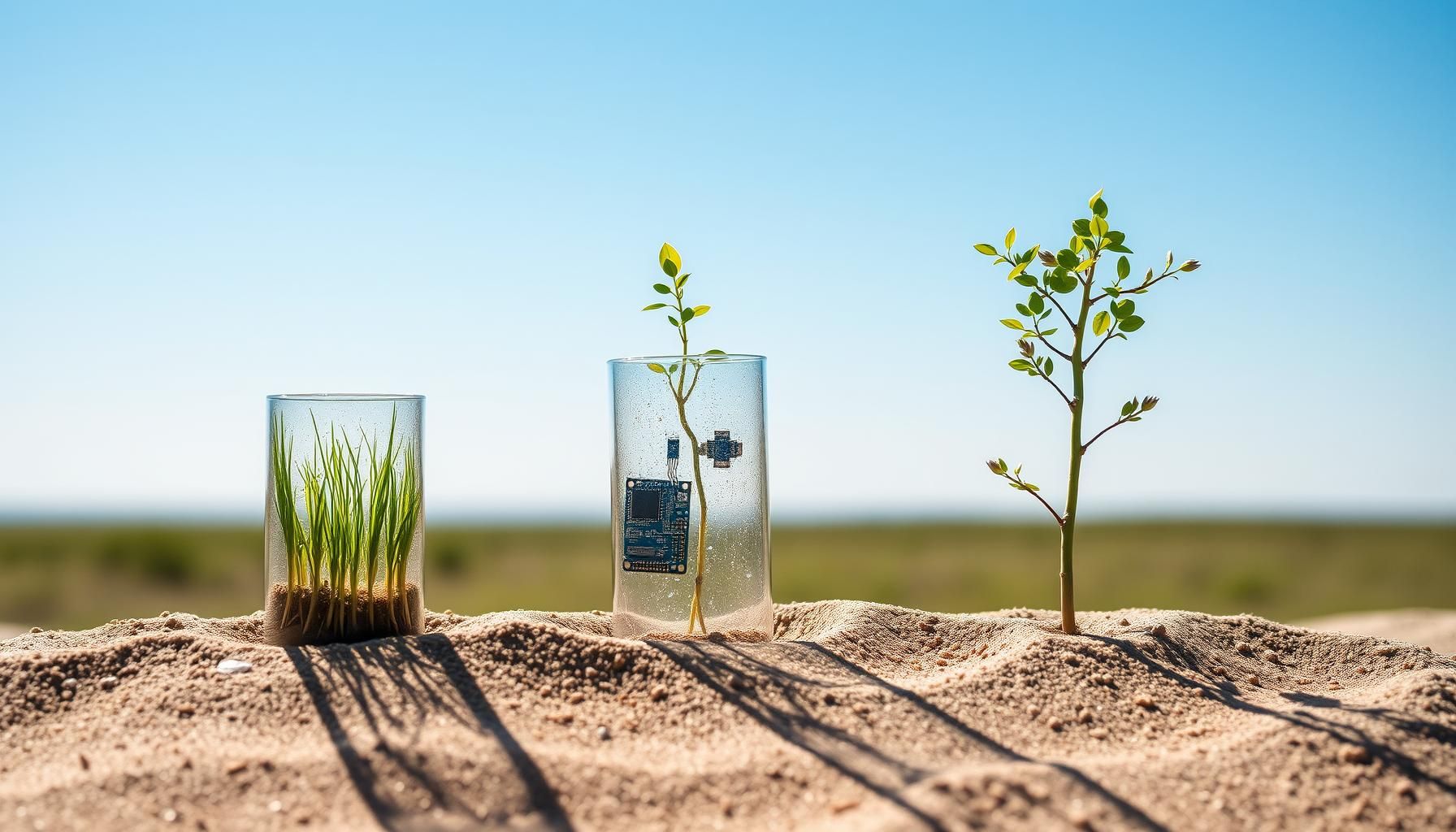 Enfant construisant un château de sable sous un ciel étoilé