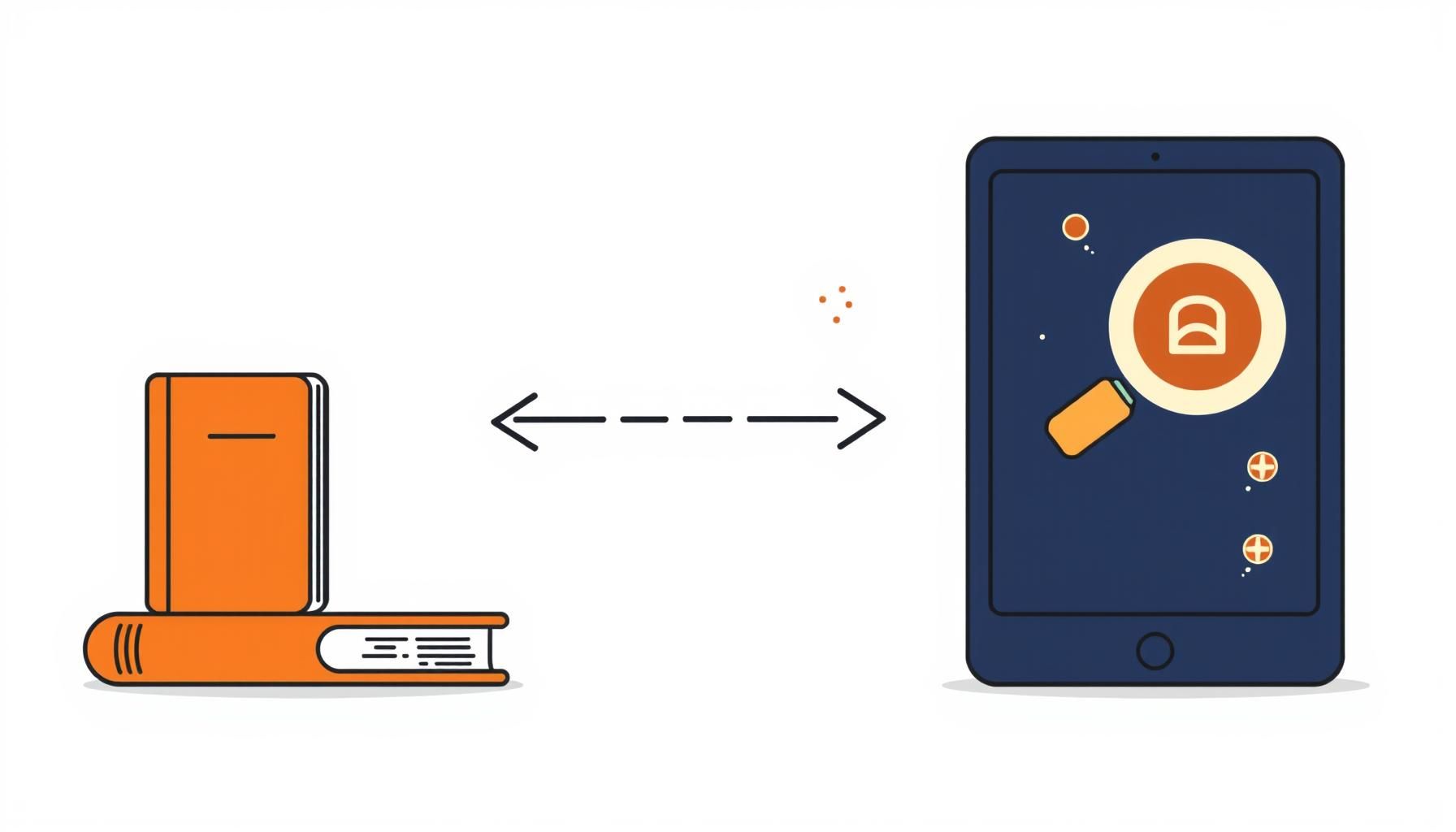 Familia usando tecnología y materiales tradicionales juntos