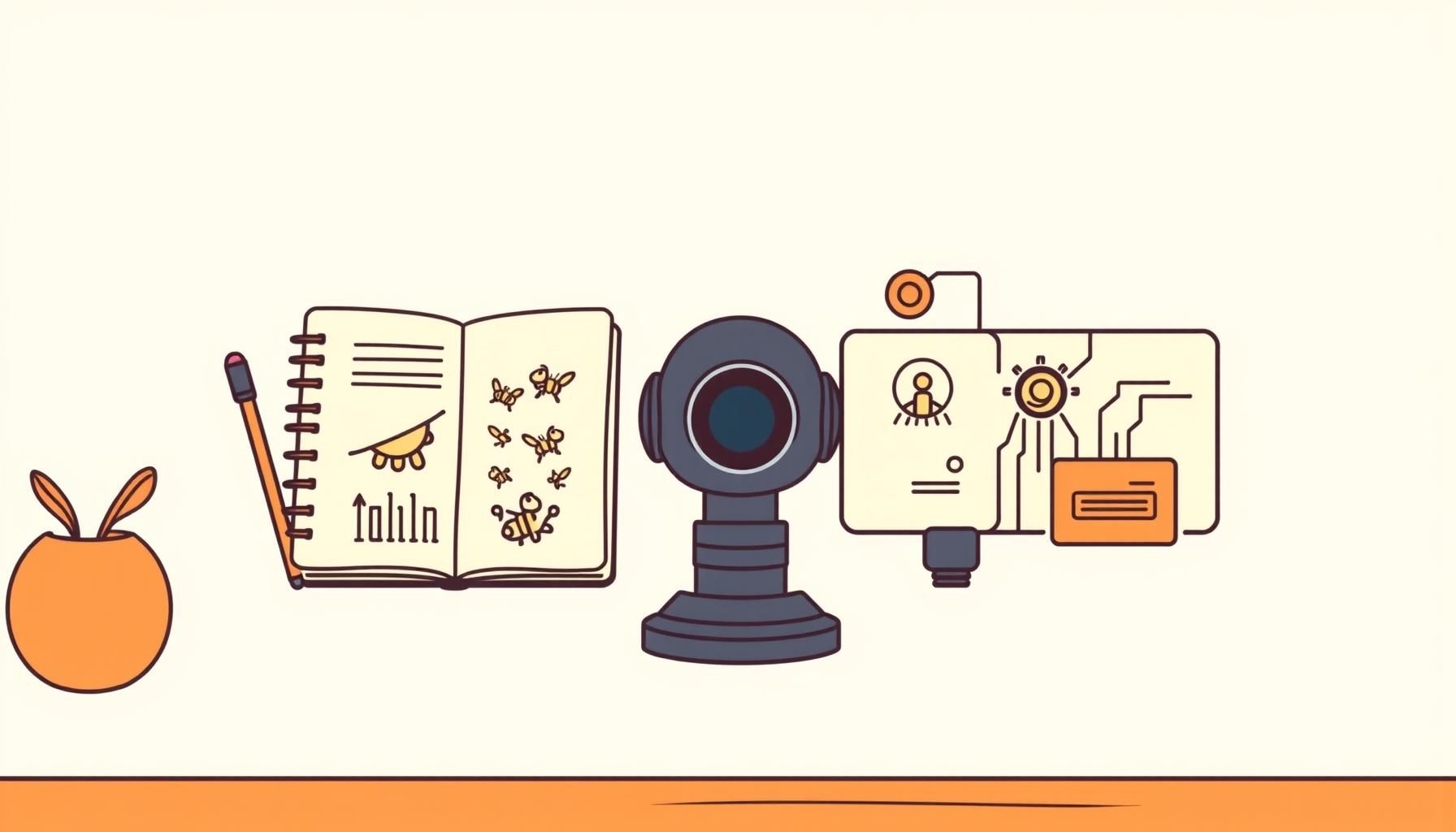 Child using laptop beside family member