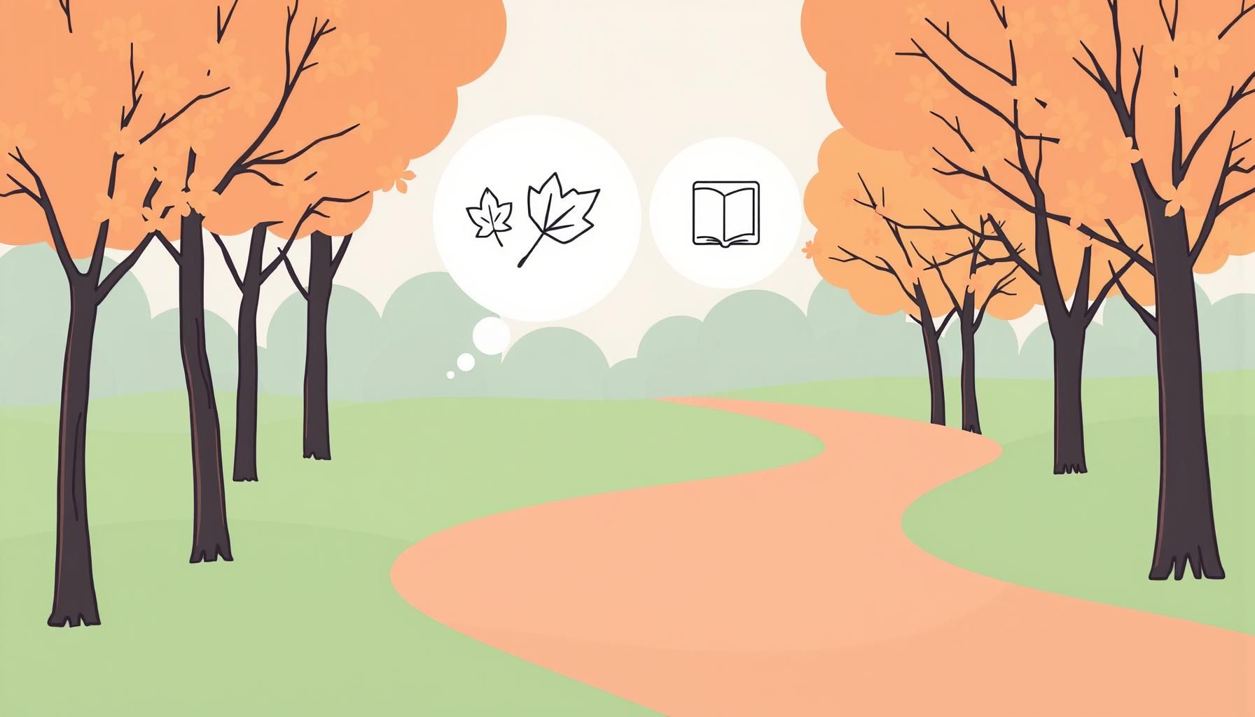 Keluarga berjalan bersama di taman