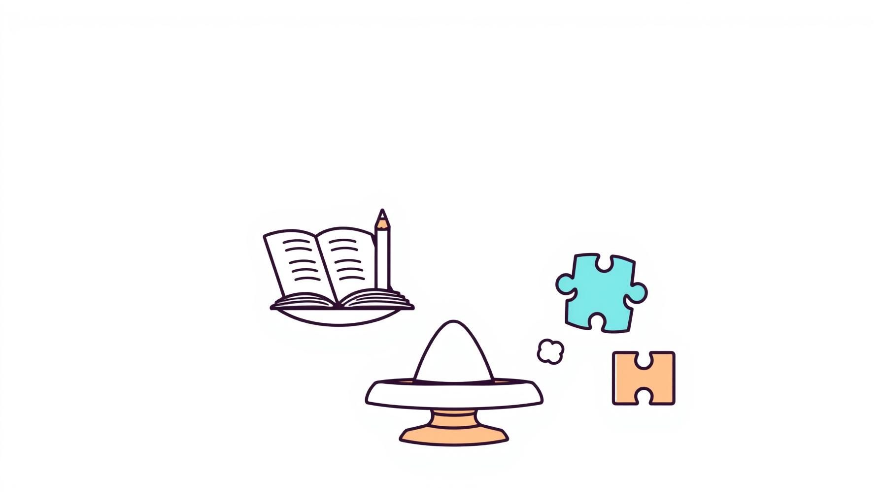 Seorang gadis sedang membuat poster sekolah tentang teknologi AI dengan ponsel, lukisan tangan, dan catatan penuh coret-coret