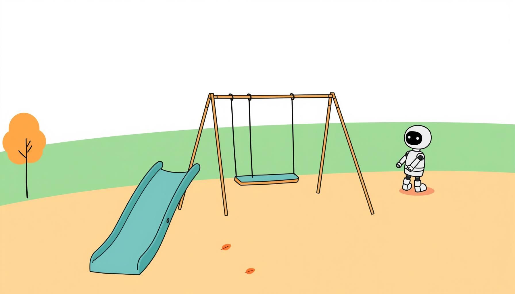 遊具に挑戦する子どもの安全と成長を象徴する写真