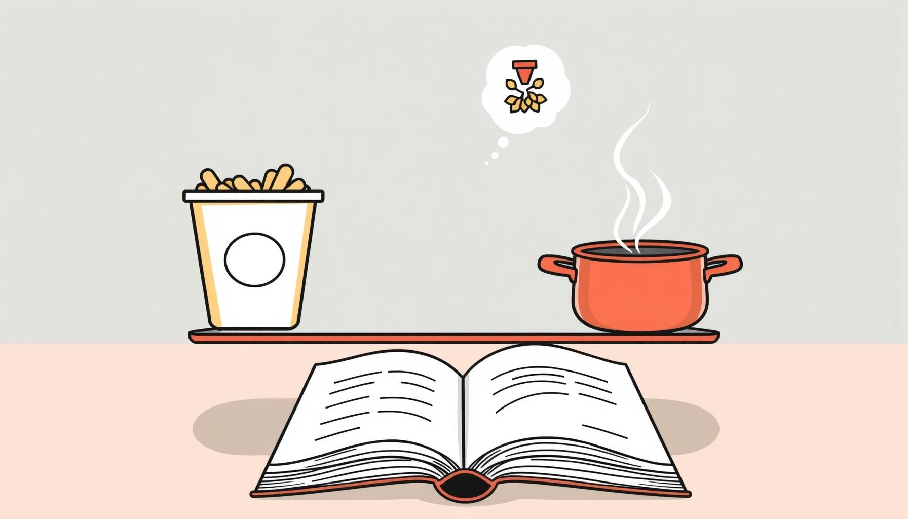 bữa cơm gia đình so sánh với công nghệ tiện lợi