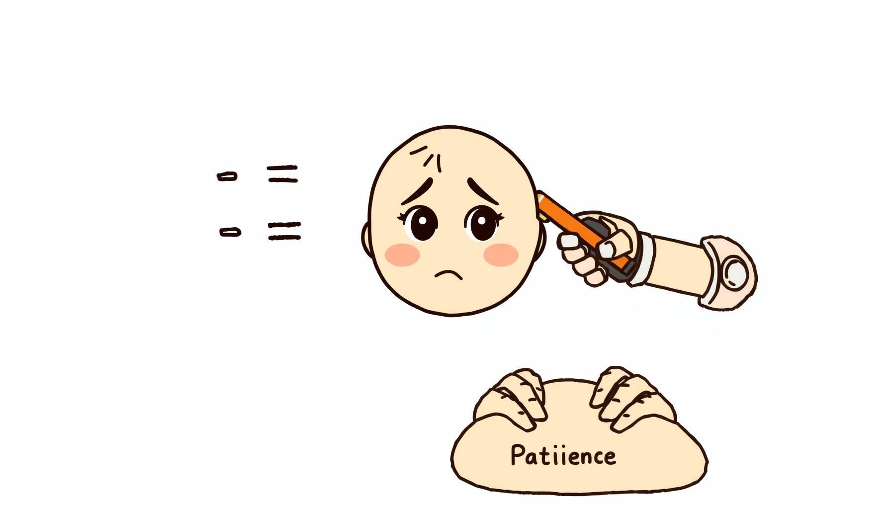 Anak gagal membuat kue sambil tertawa