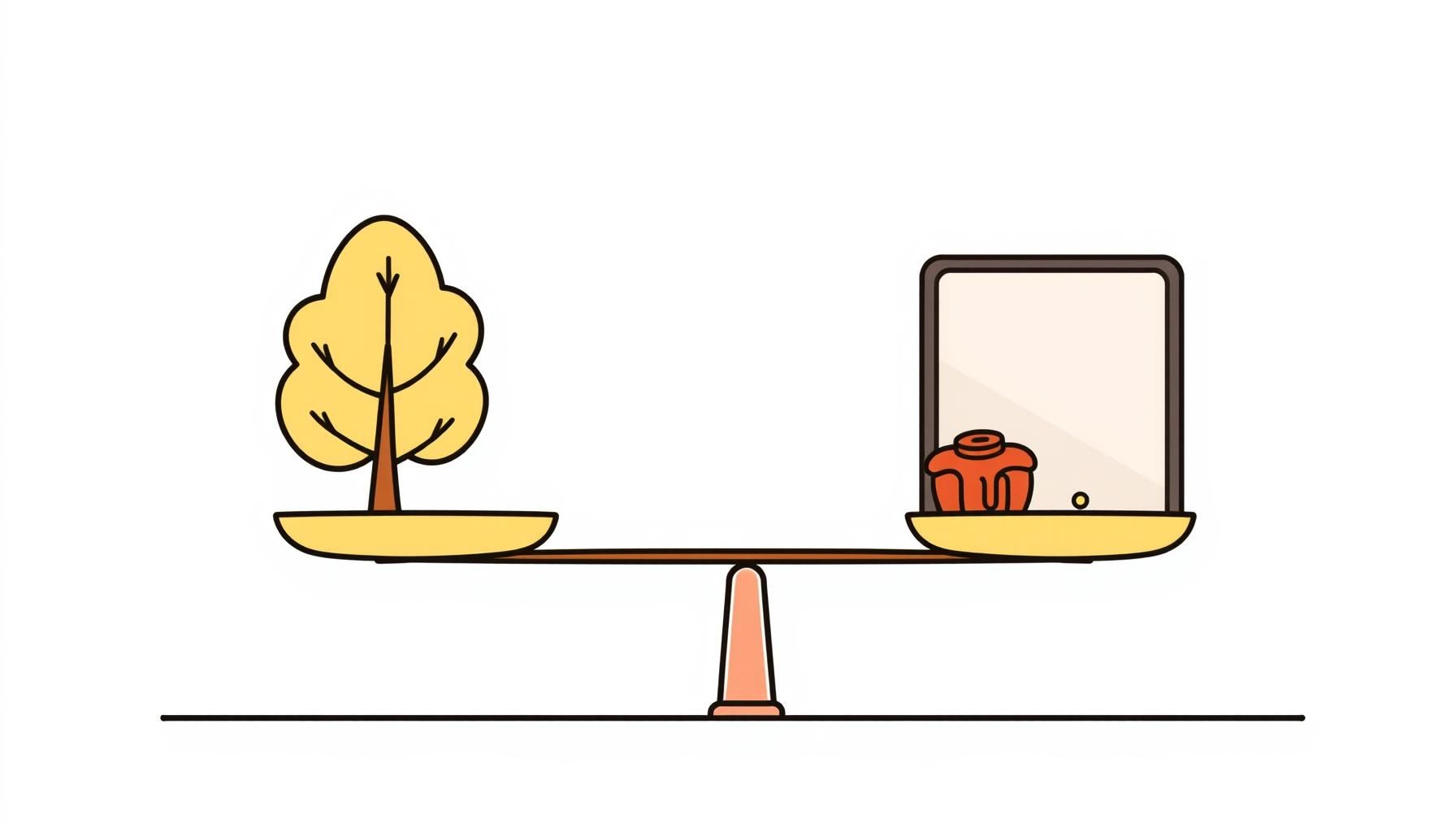 Balancing device use with hands-on outdoor exploration