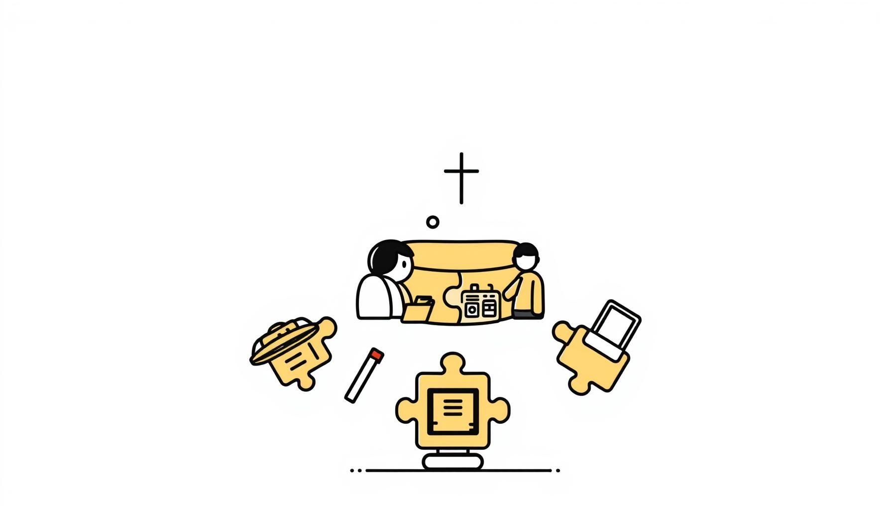 Daughter discovering digital puzzles using tablet at playground