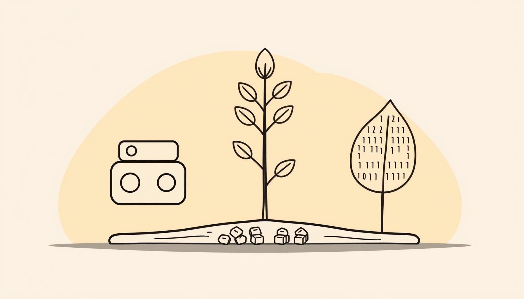 طفل يوازن بين اللعب الواقعي والتعلم الرقمي