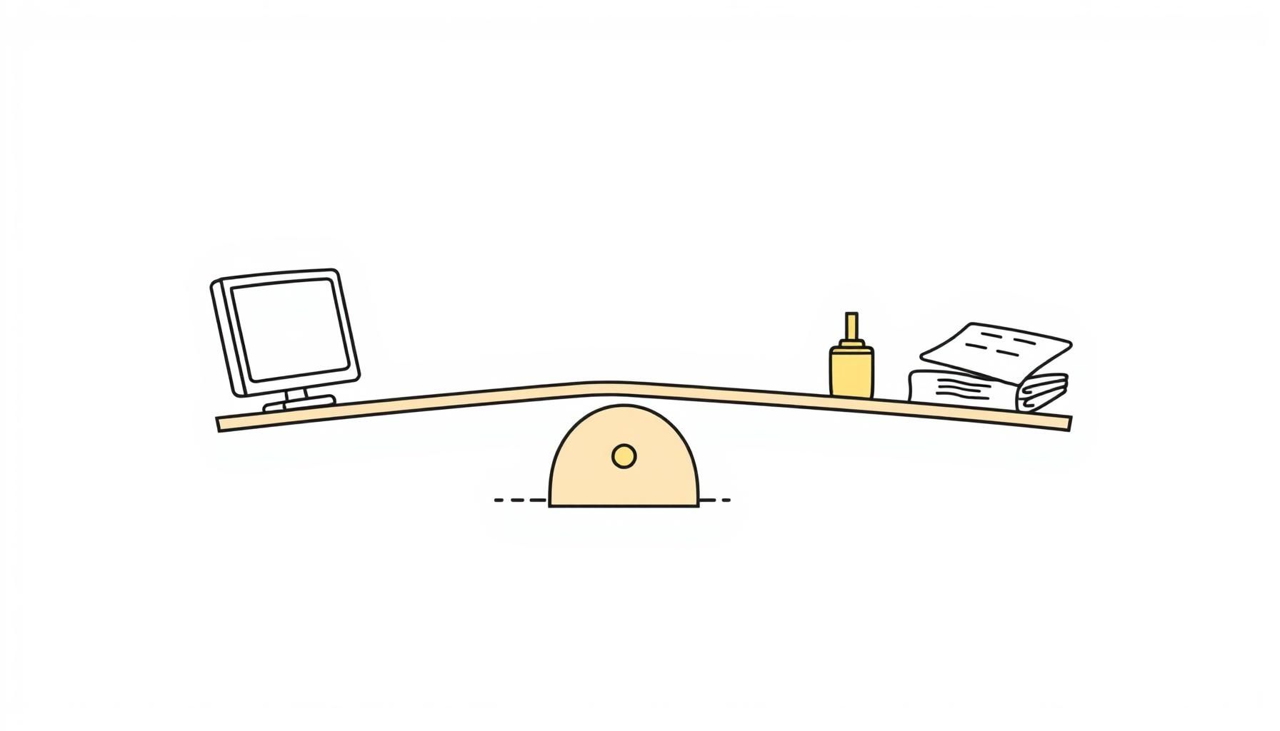 스마트 기기와 손으로 만드는 놀이 균형